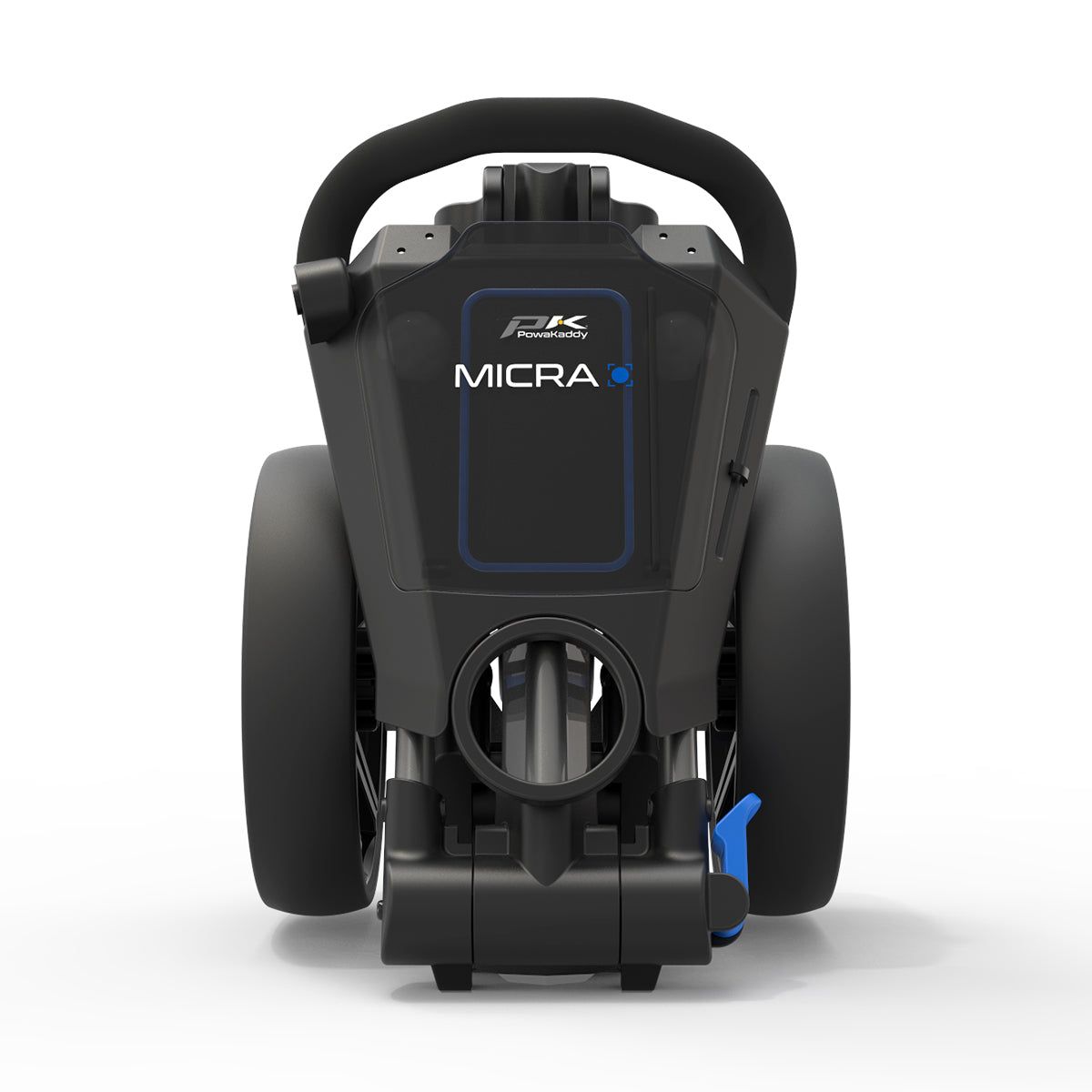 PowaKaddy Micra Push Trolley - Blue / Gun Metal