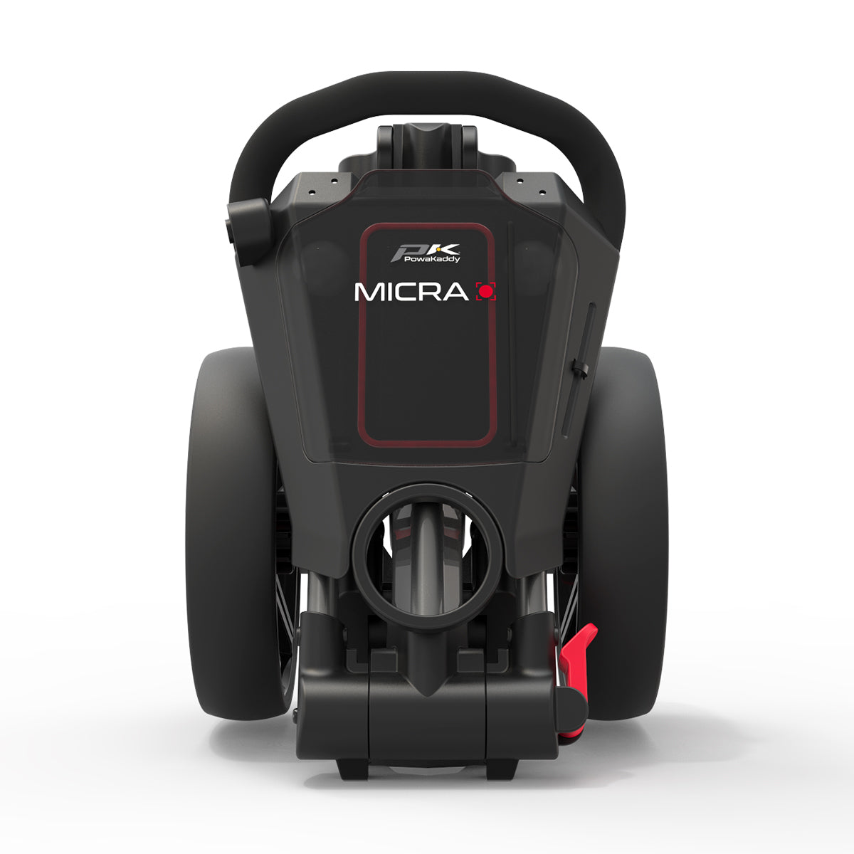 PowaKaddy Micra Push Trolley - Red / Gun Metal