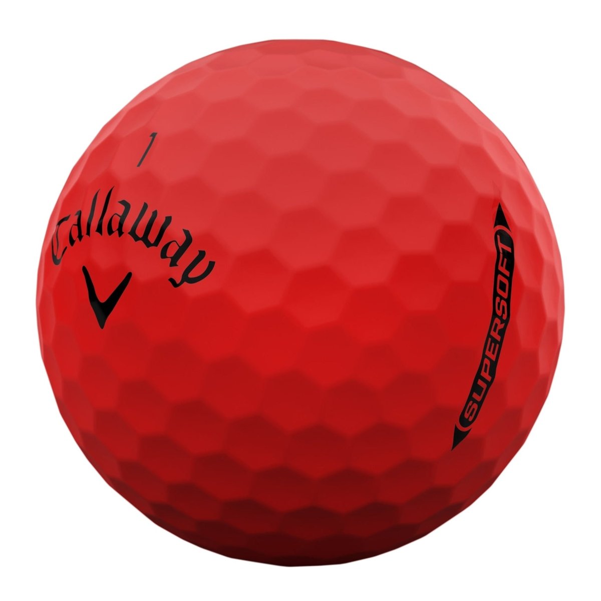 Callaway Supersoft Matte Red Golf Balls (3 Ball Sleeve) - Callaway