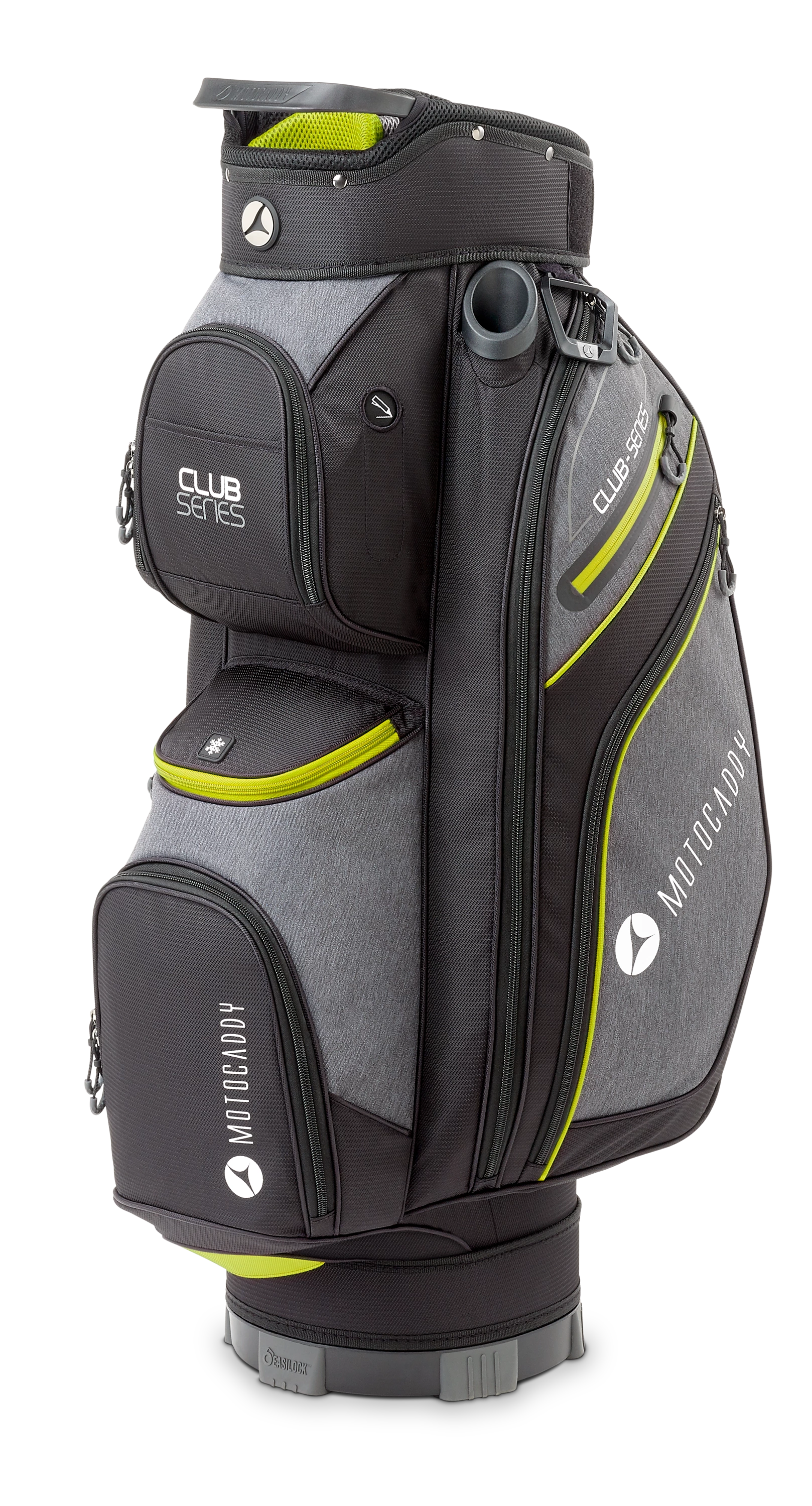 Motocaddy 2025 Club Series Golf Cart Bag - Charcoal/Lime