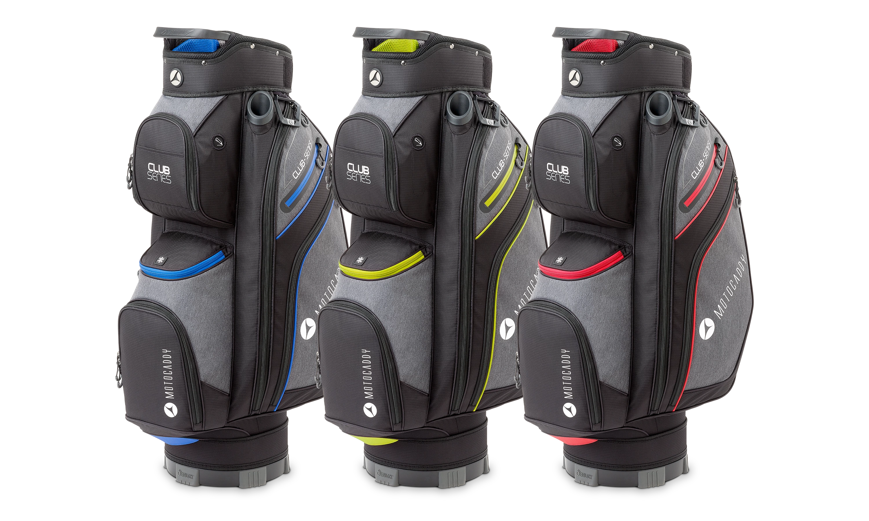 Motocaddy 2025 Club Series Golf Cart Bag - Charcoal/Red