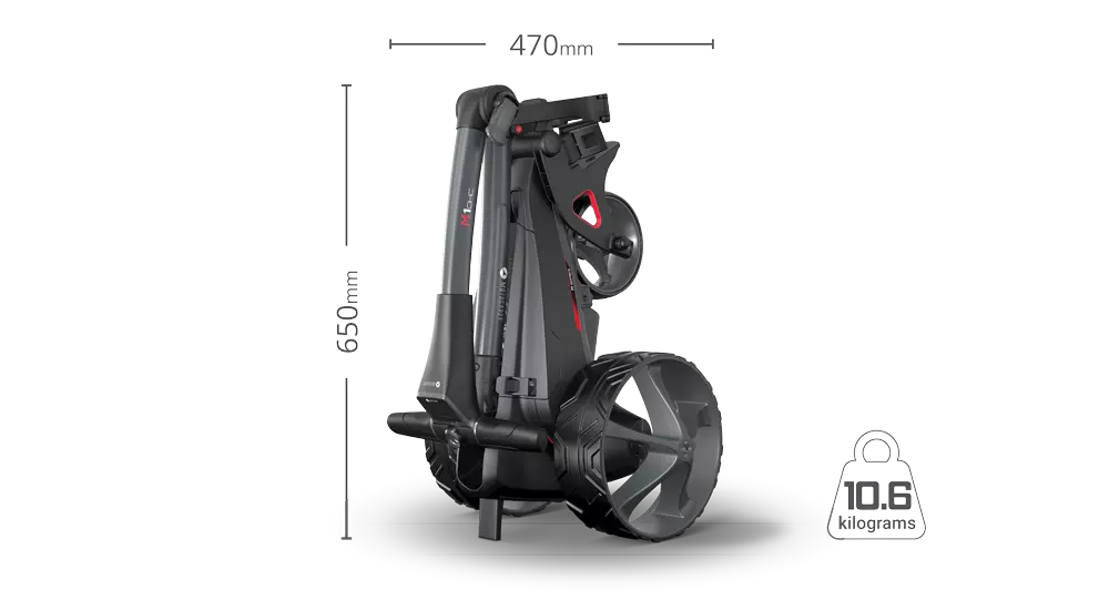 Motocaddy 2025 M1 DHC Standard Lithium Electric Golf Trolley