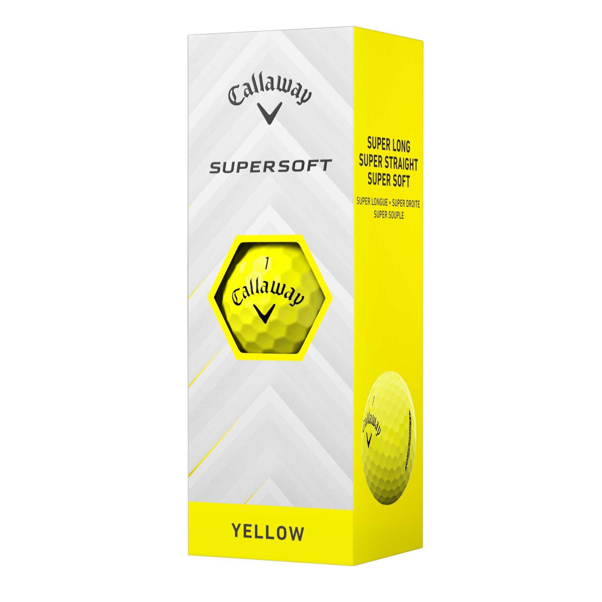 Callaway Supersoft Yellow Golf Balls (3 Ball Sleeve)