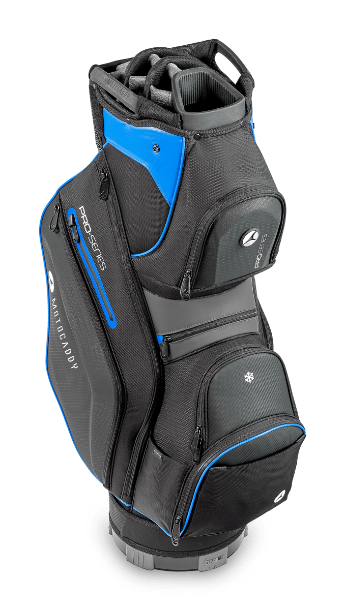 Motocaddy 2025 Pro Series Cart Bag - Black / Blue - Motocaddy
