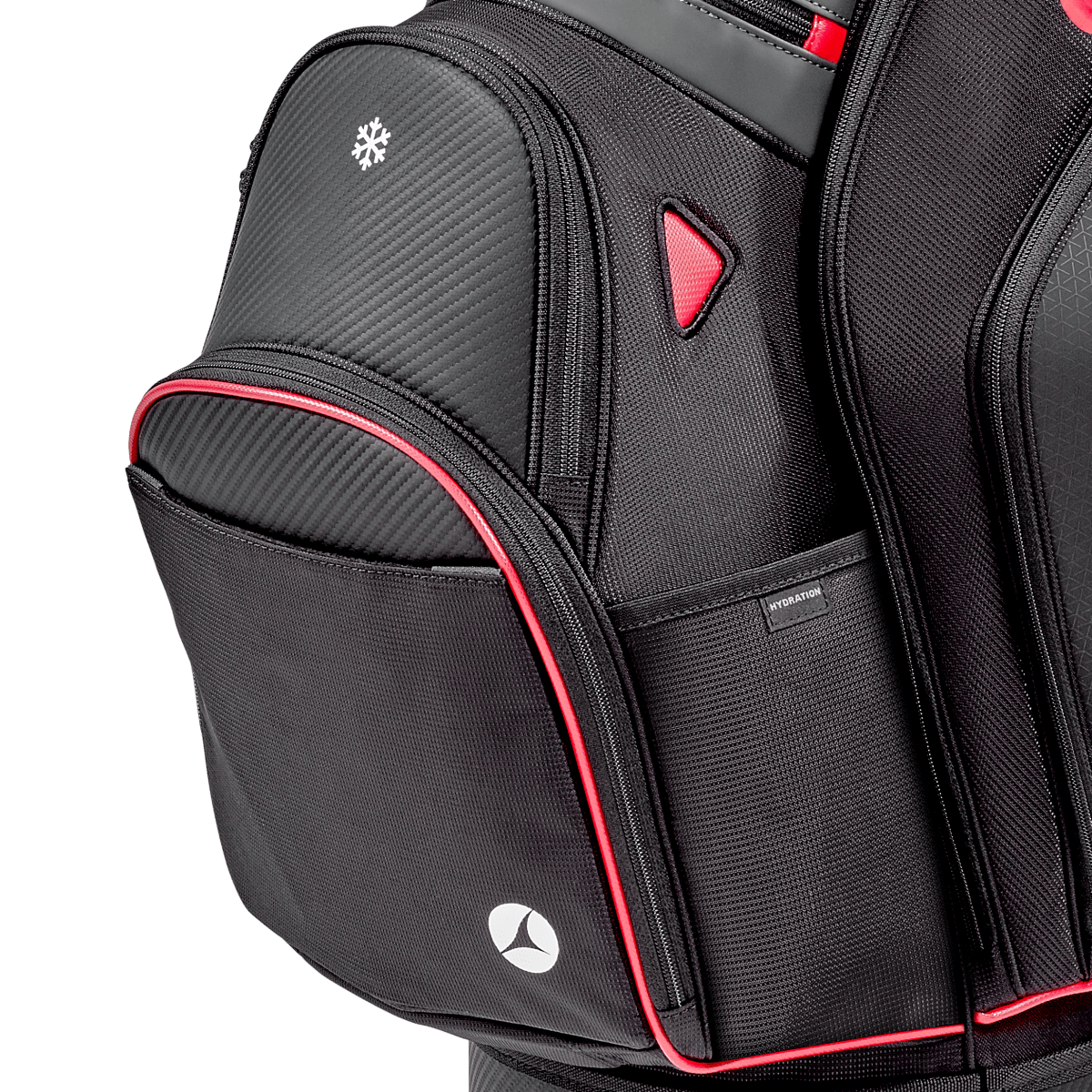Motocaddy 2025 Pro Series Cart Bag - Black / Red - Motocaddy