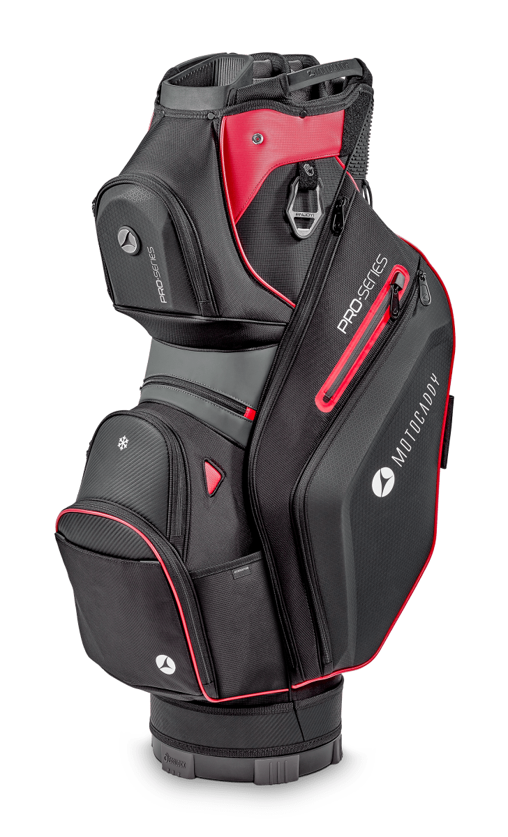 Motocaddy 2025 Pro Series Cart Bag - Black / Red - Motocaddy