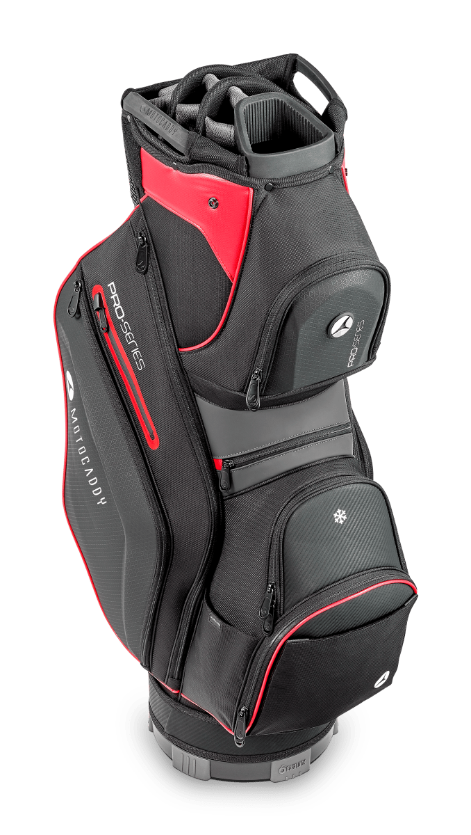 Motocaddy 2025 Pro Series Cart Bag - Black / Red - Motocaddy
