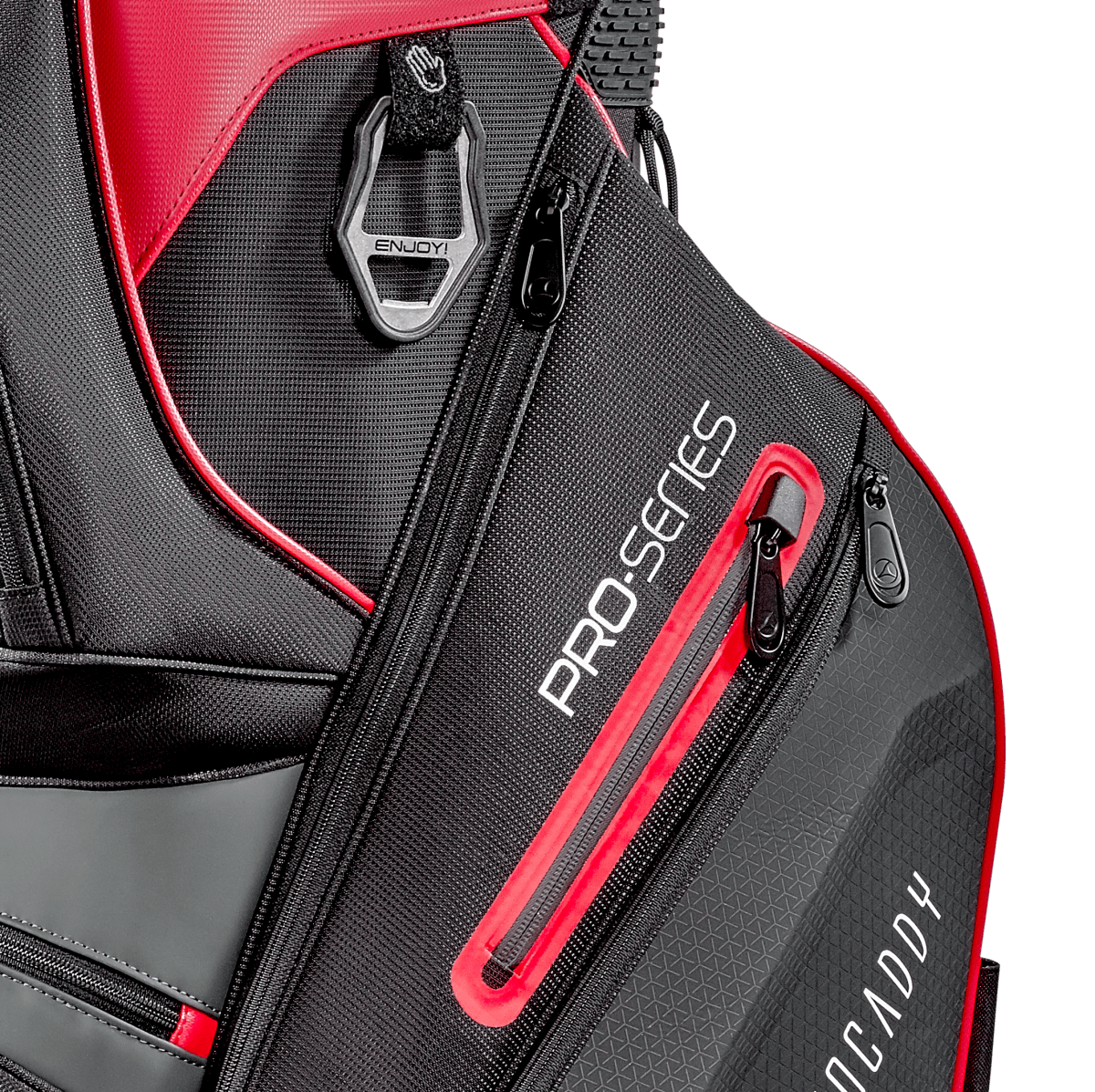 Motocaddy 2025 Pro Series Cart Bag - Black / Red - Motocaddy