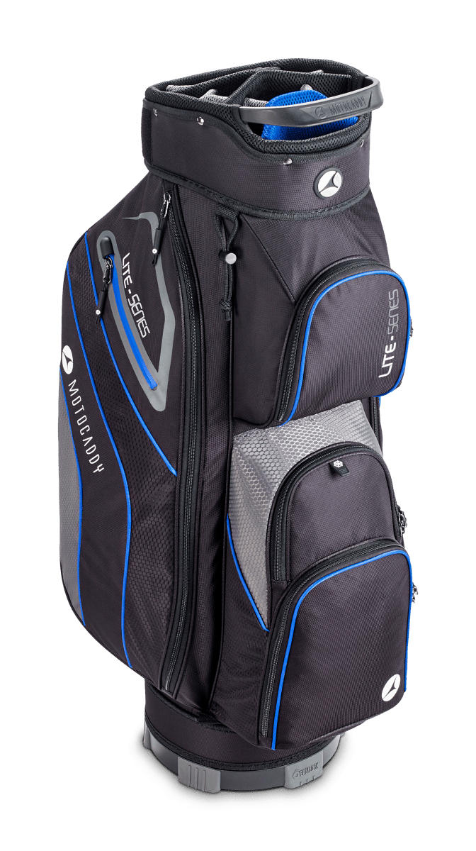 Motocaddy 2026 Lite Series Golf Cart Bag - Black/Blue - Motocaddy