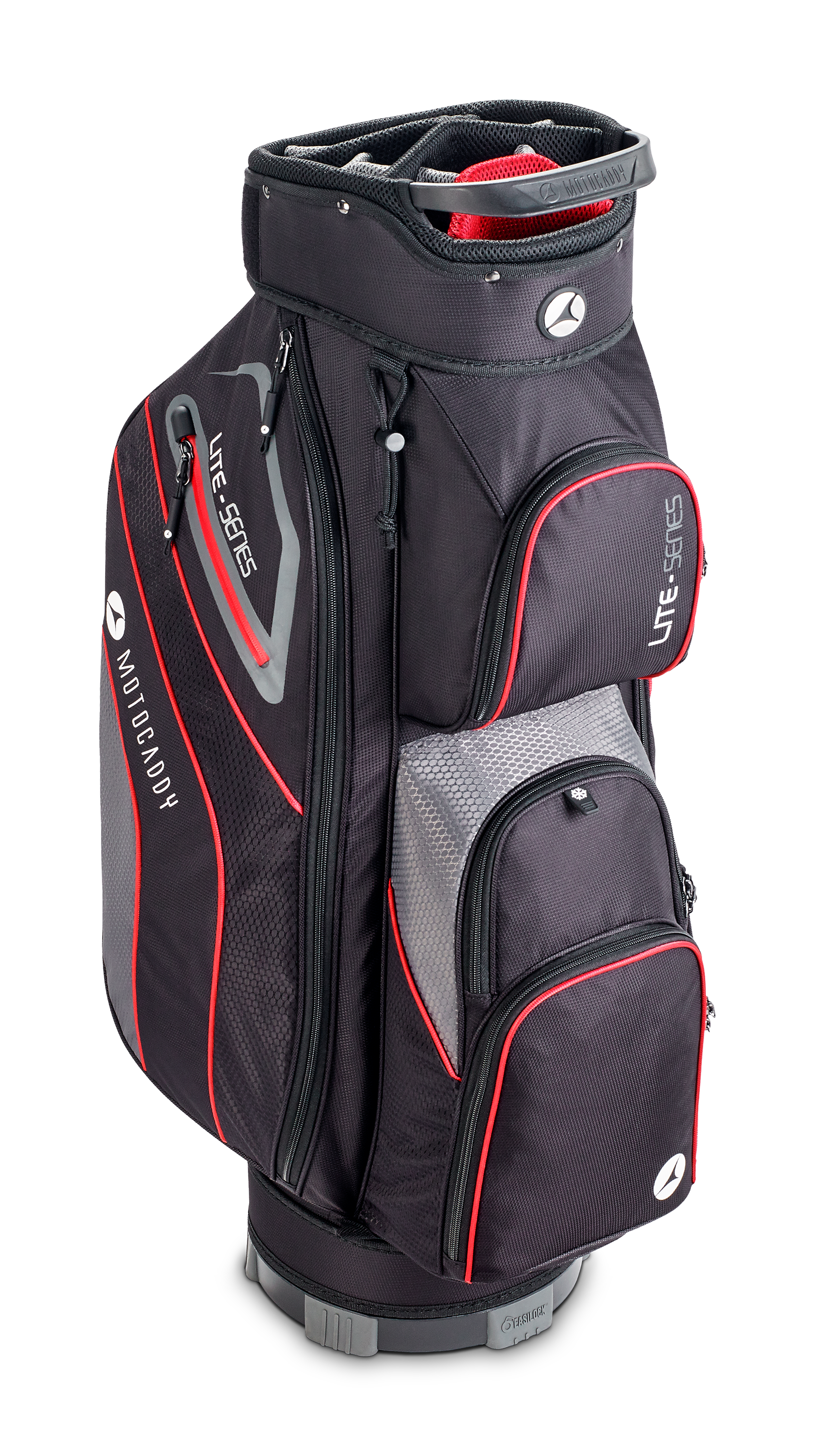 Motocaddy 2026 Lite Series Golf Cart Bag - Black/Red