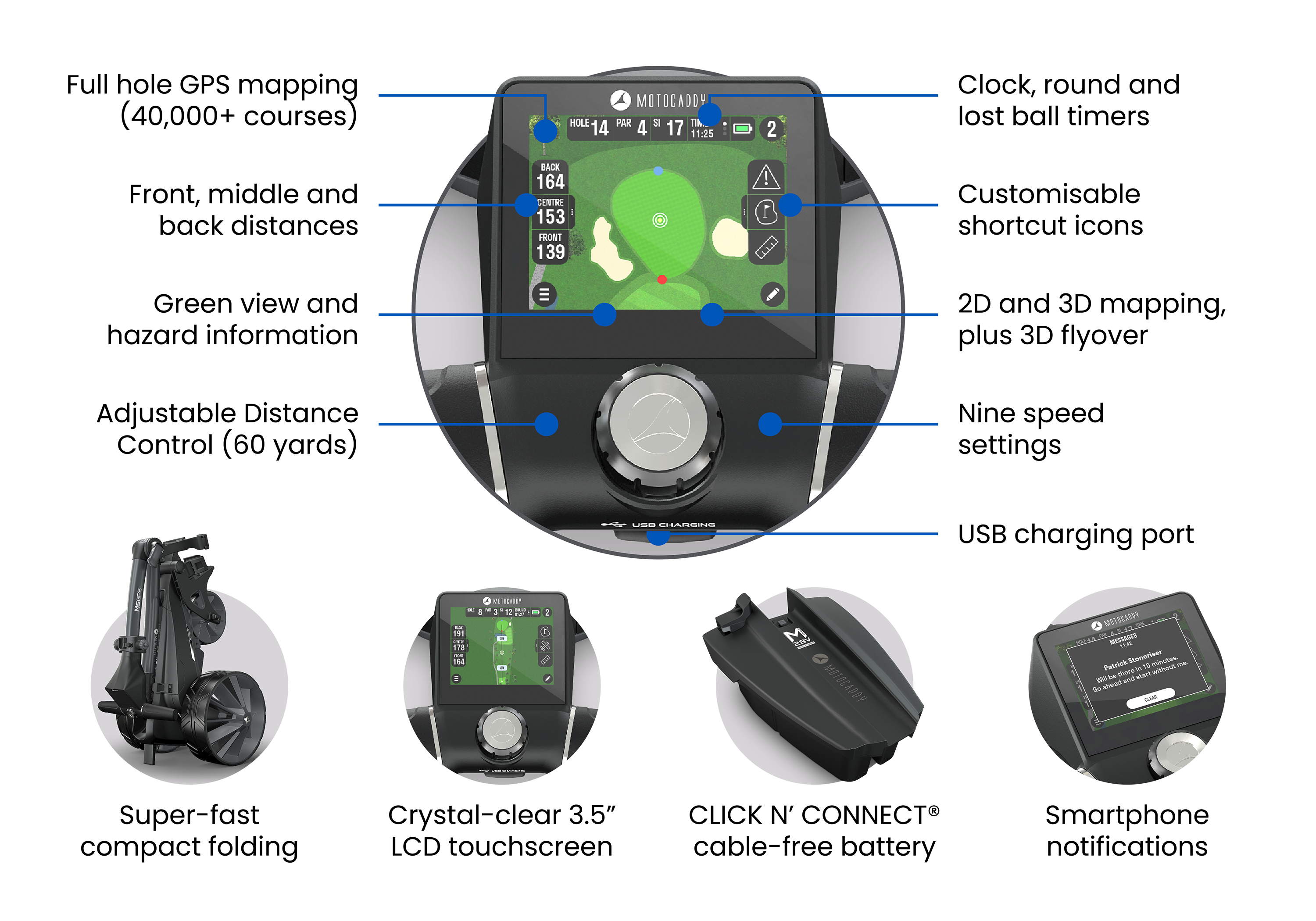 Motocaddy 2026 M5 GPS Standard Lithium Golf Trolley