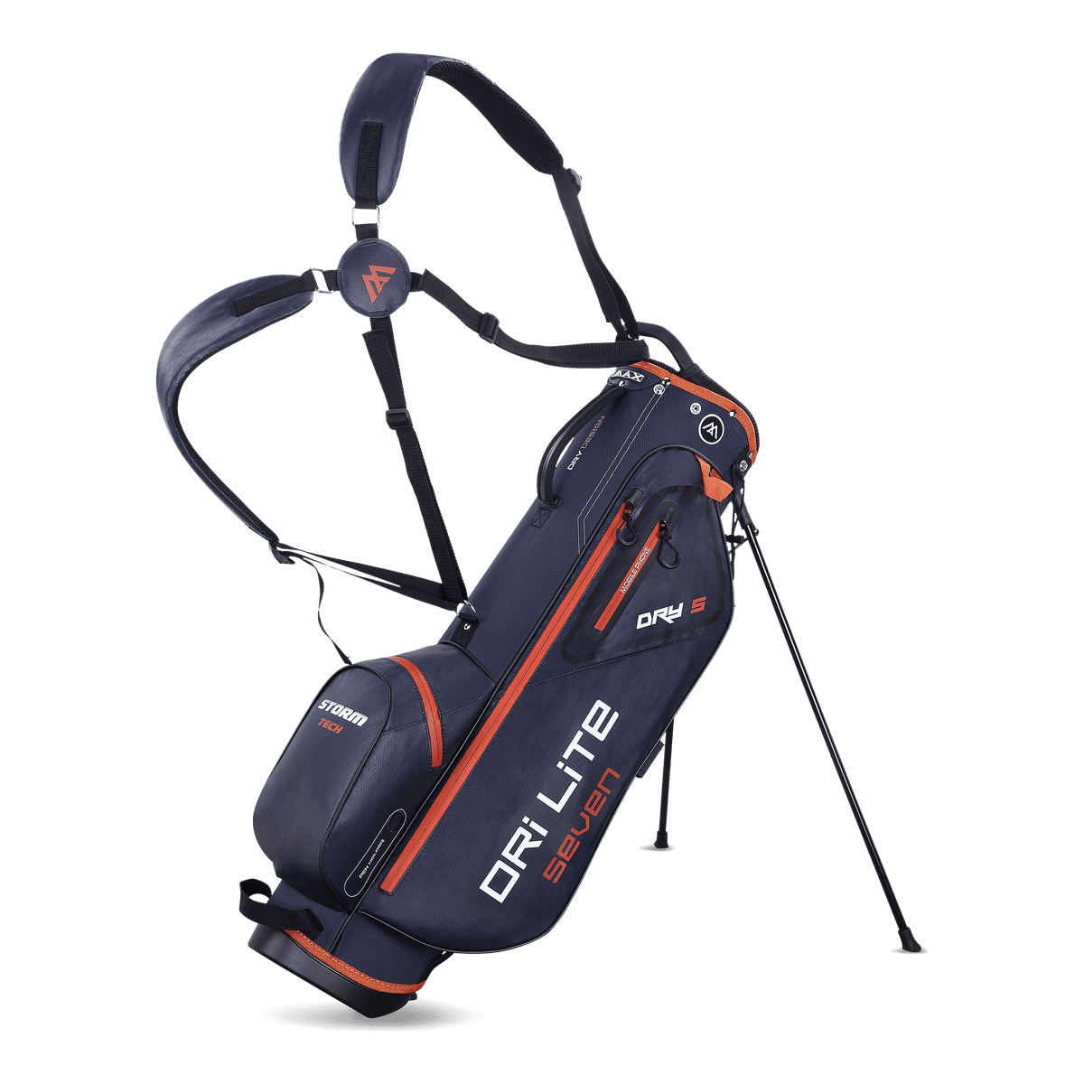 Big Max Dri Lite Seven G Golf Stand Bag - Steelblue / Rust