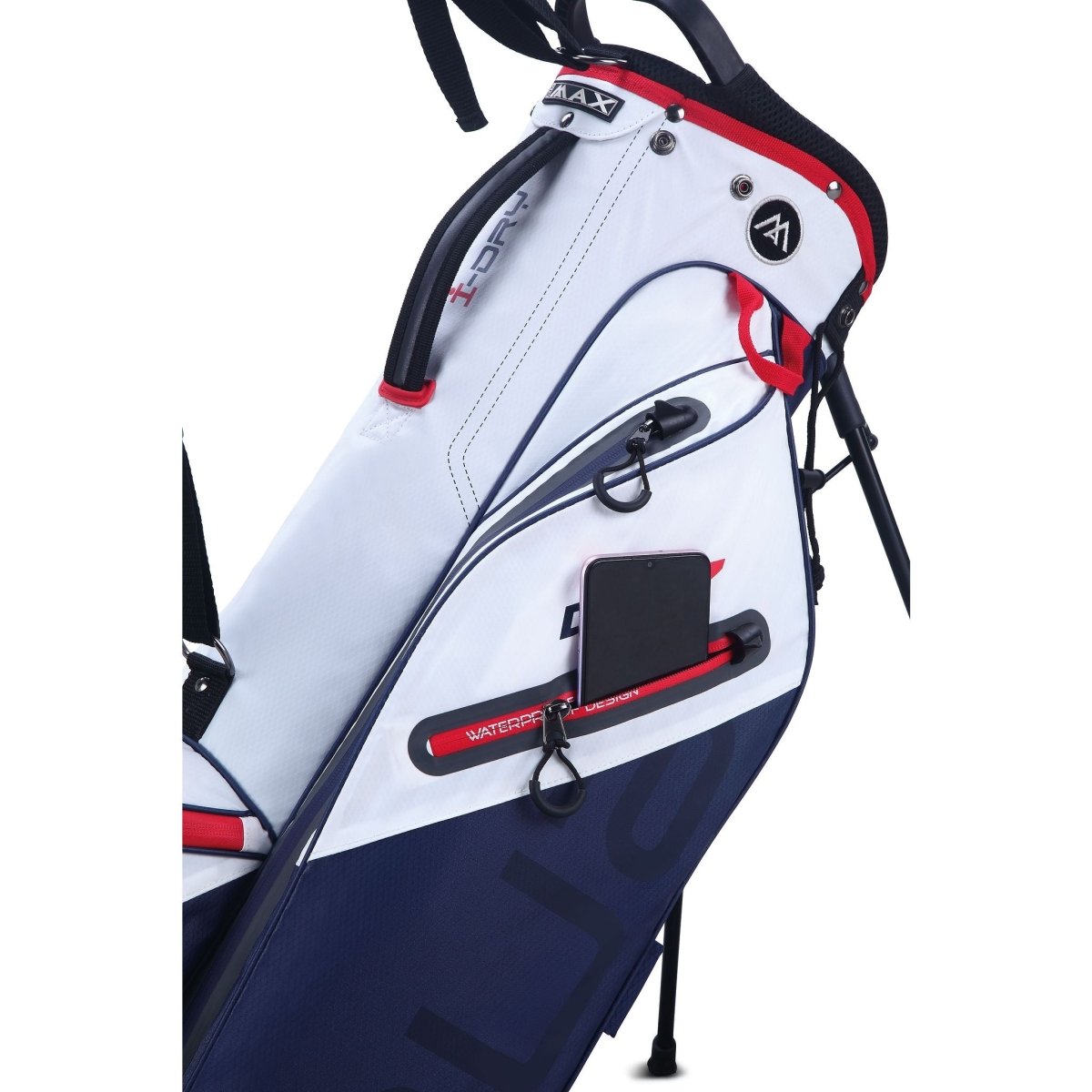 Big Max Dri Lite Seven G Golf Stand Bag - Navy / White / Red - Big Max