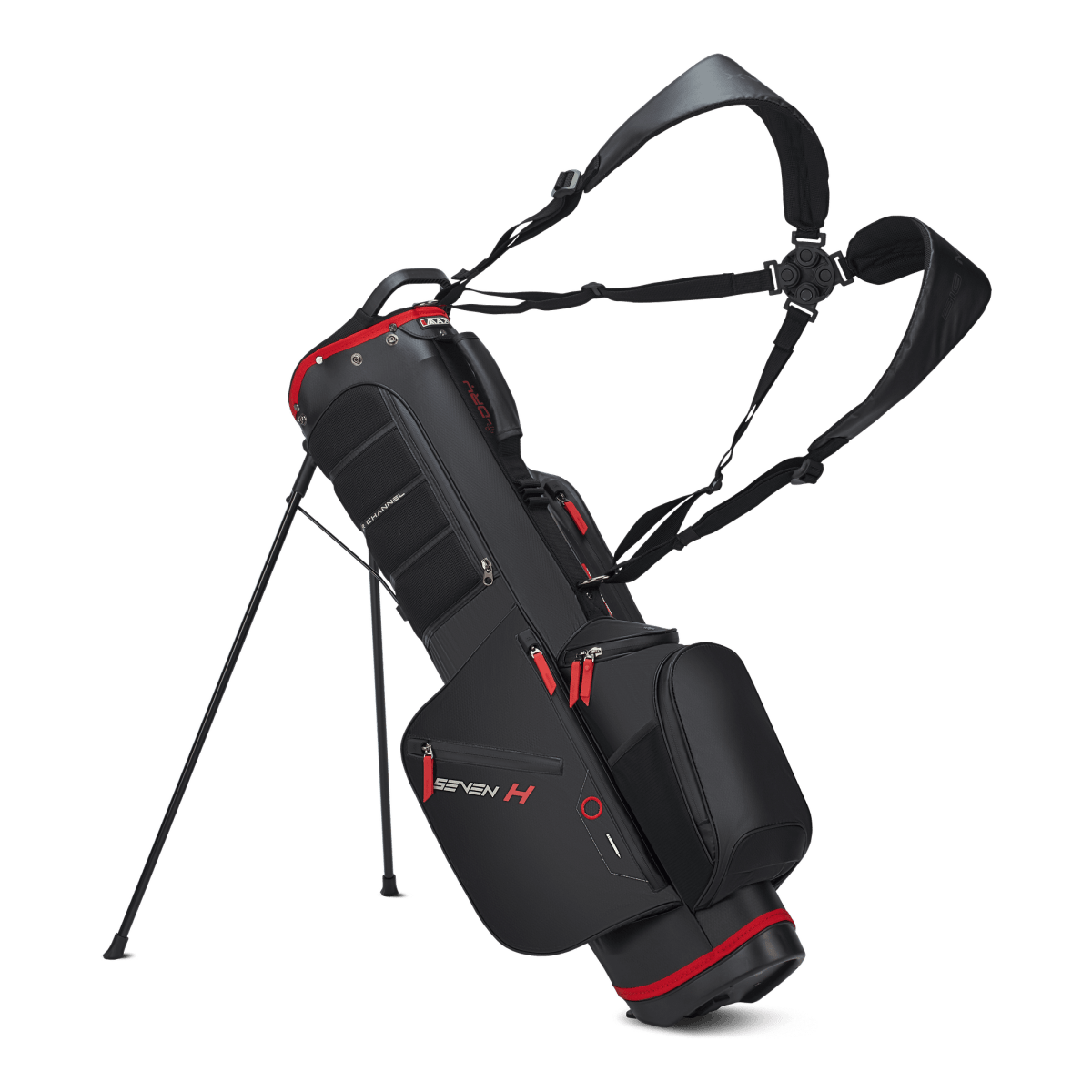Big Max Aqua Seven H Golf Bag - Black / Red - Big Max