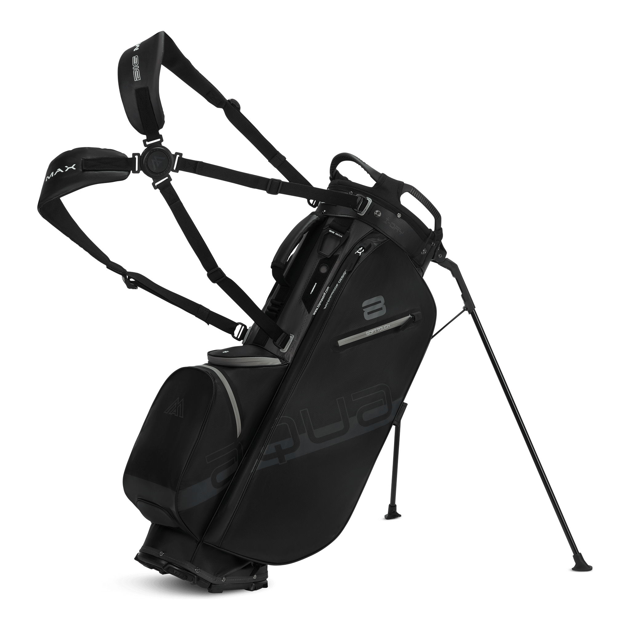 Big Max Aqua Eight H Stand Golf Bag - Black / Charcoal