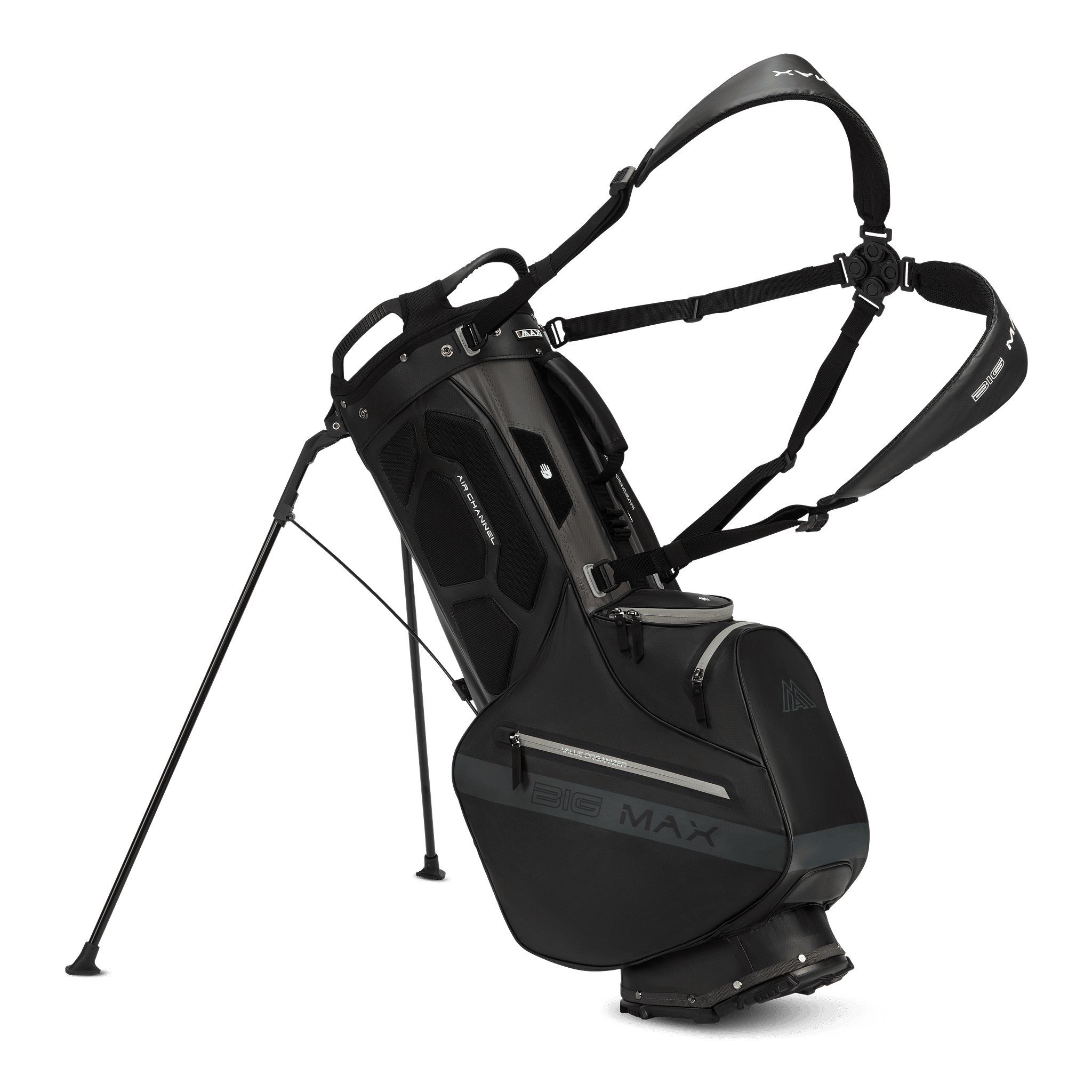 Big Max Aqua Eight H Stand Golf Bag - Black / Charcoal