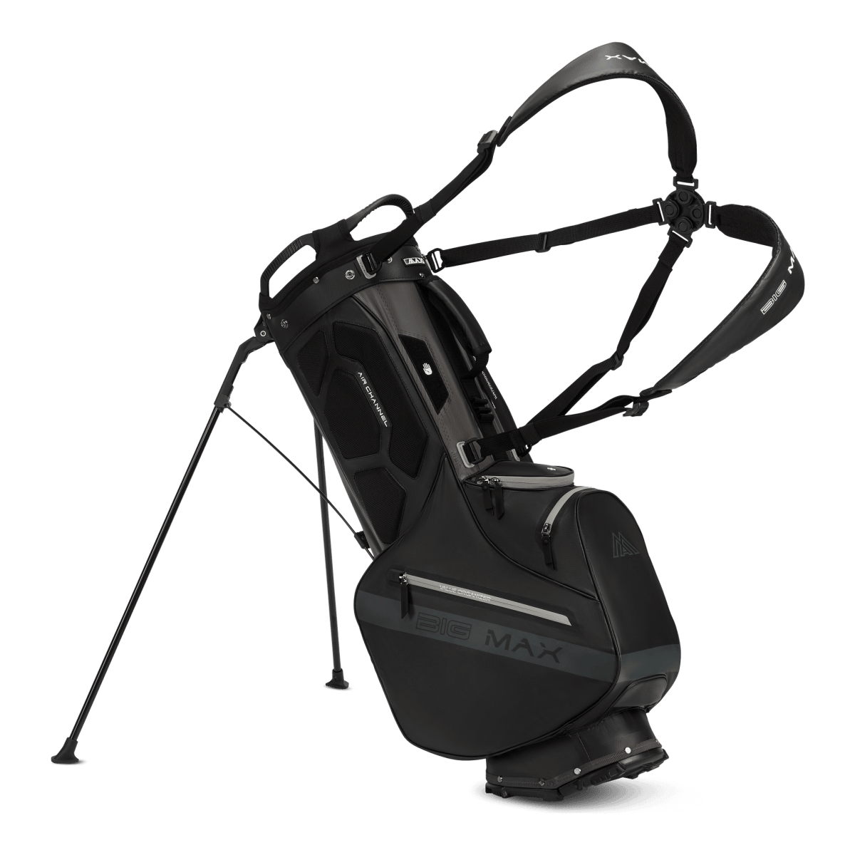 Big Max Aqua Eight H Stand Golf Bag - Black / Charcoal - Big Max