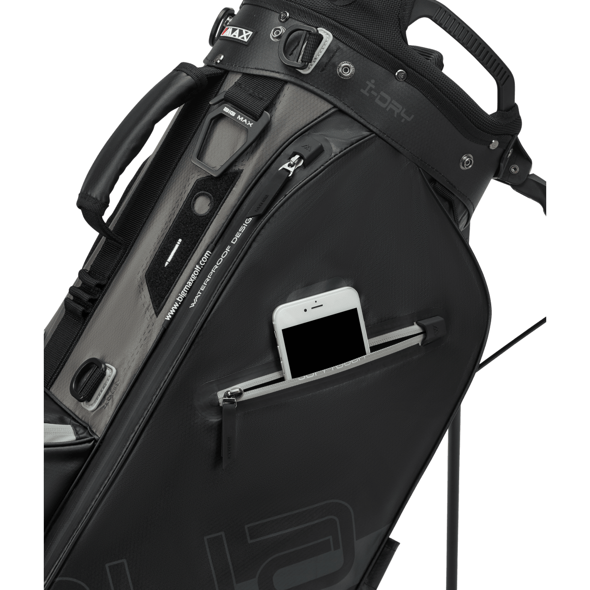 Big Max Aqua Eight H Stand Golf Bag - Black / Charcoal - Big Max