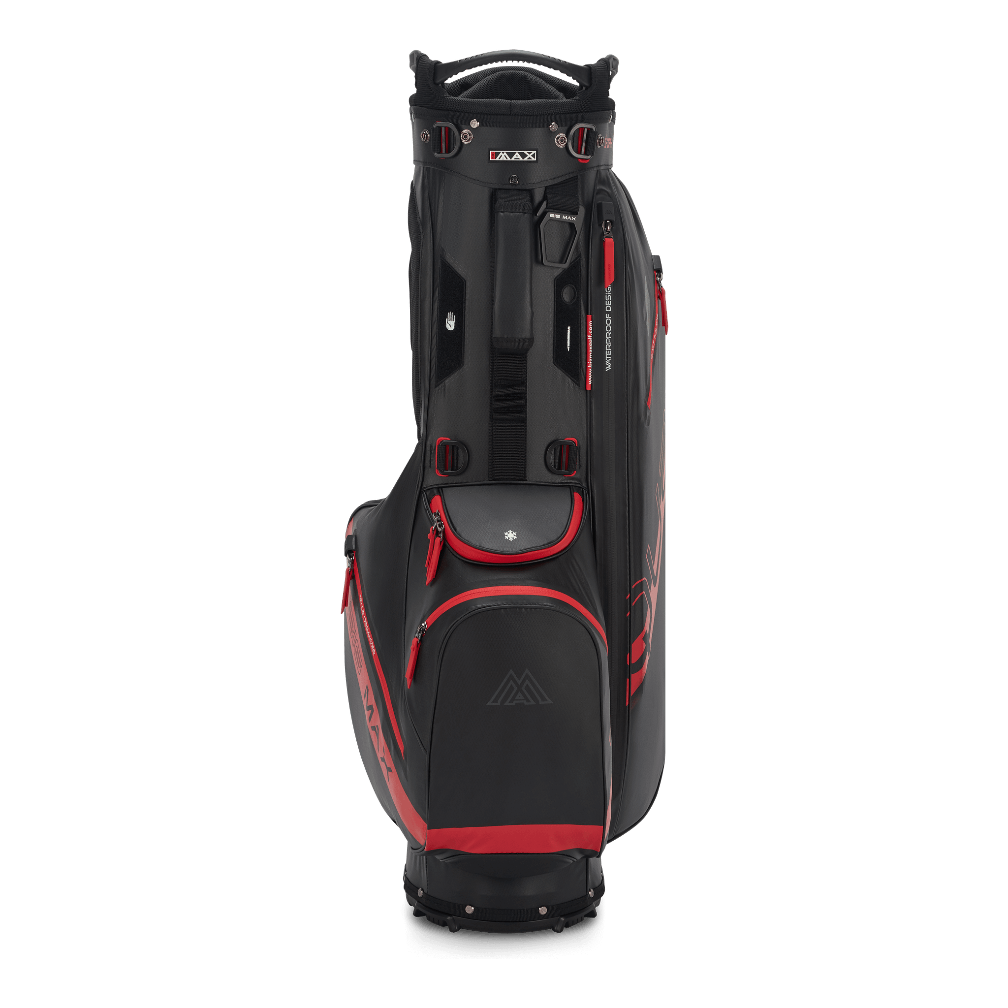Big Max Aqua Eight H Stand Golf Bag - Black / Red