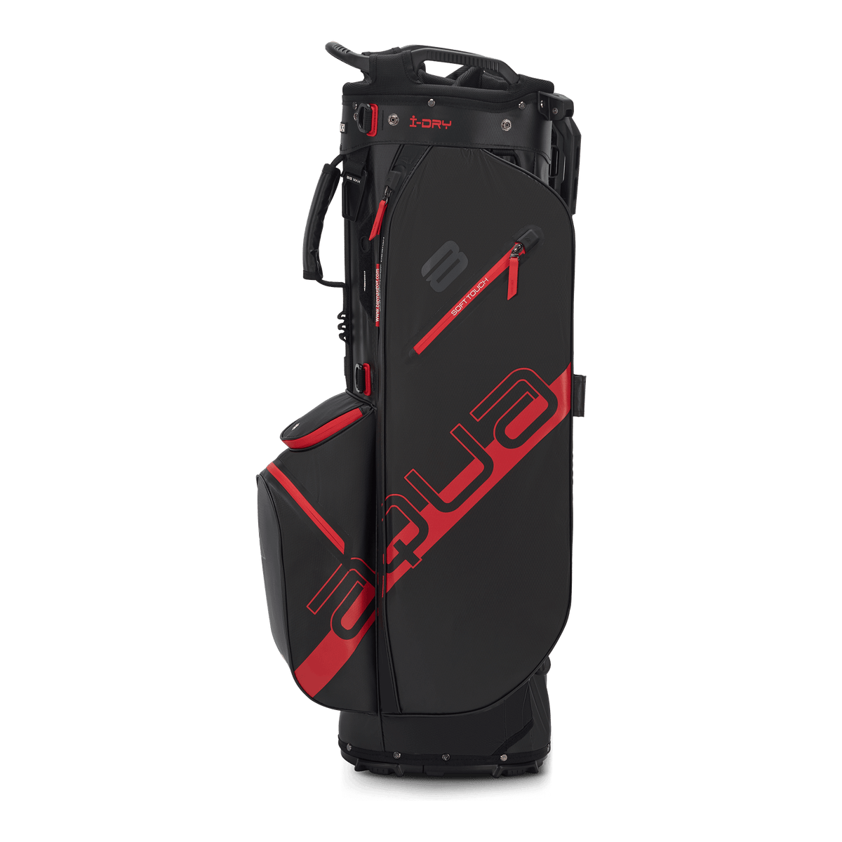 Big Max Aqua Eight H Stand Golf Bag - Black / Red
