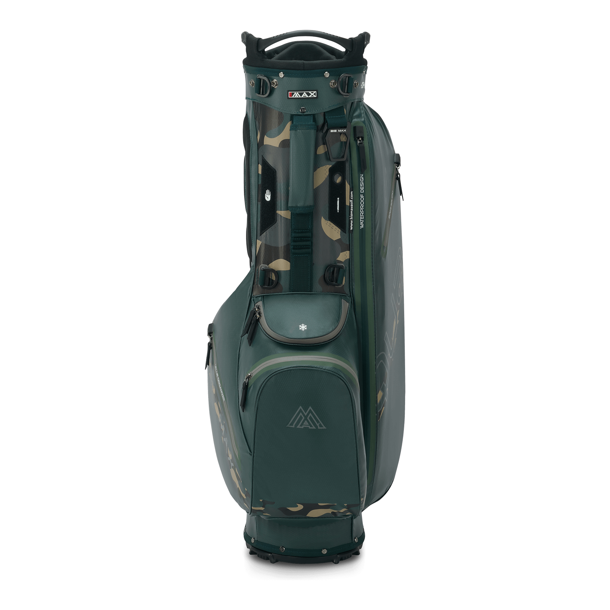 Big Max Aqua Eight H Stand Golf Bag - Forest Green / Green Camo