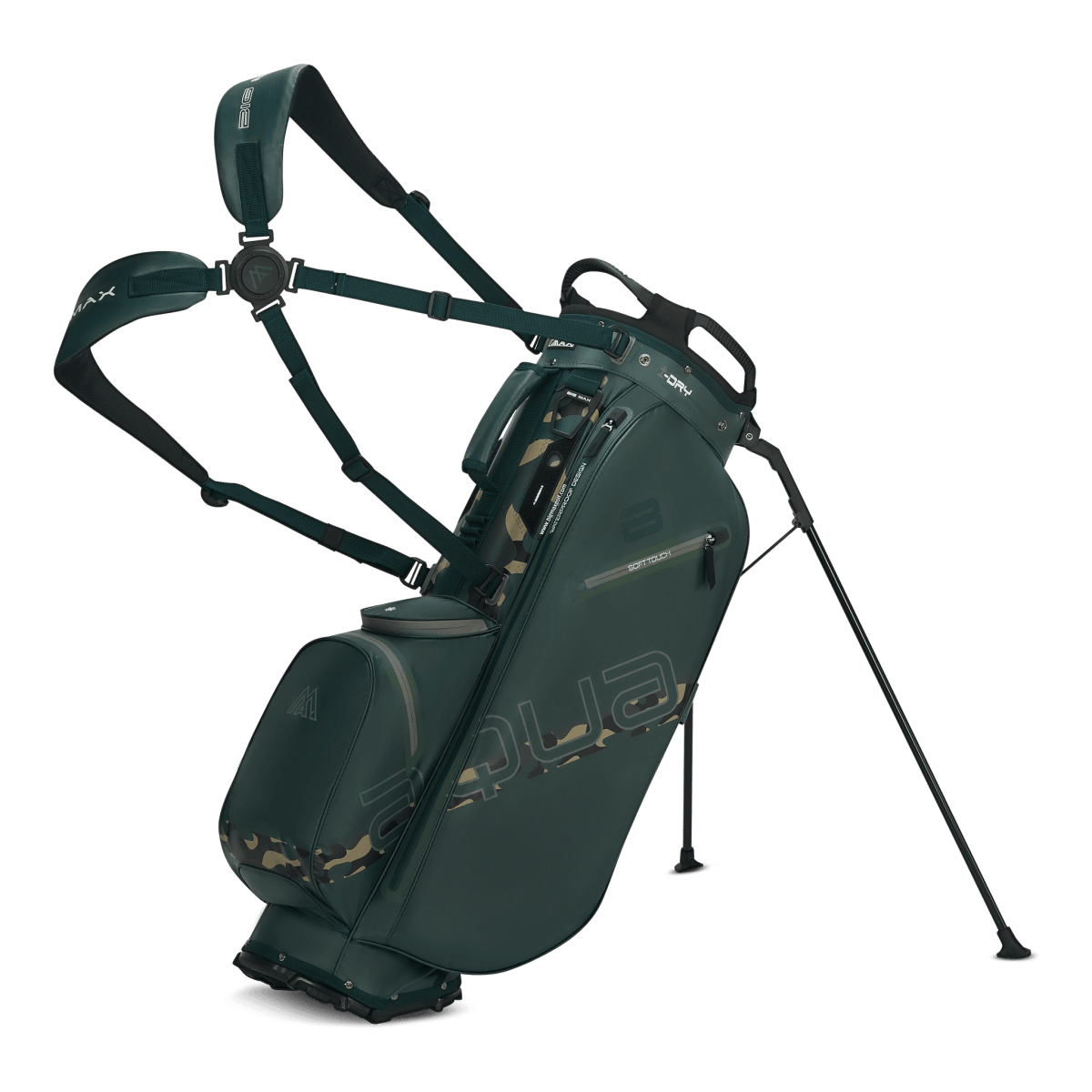 Big Max Aqua Eight H Stand Golf Bag - Forest Green / Green Camo - Big Max