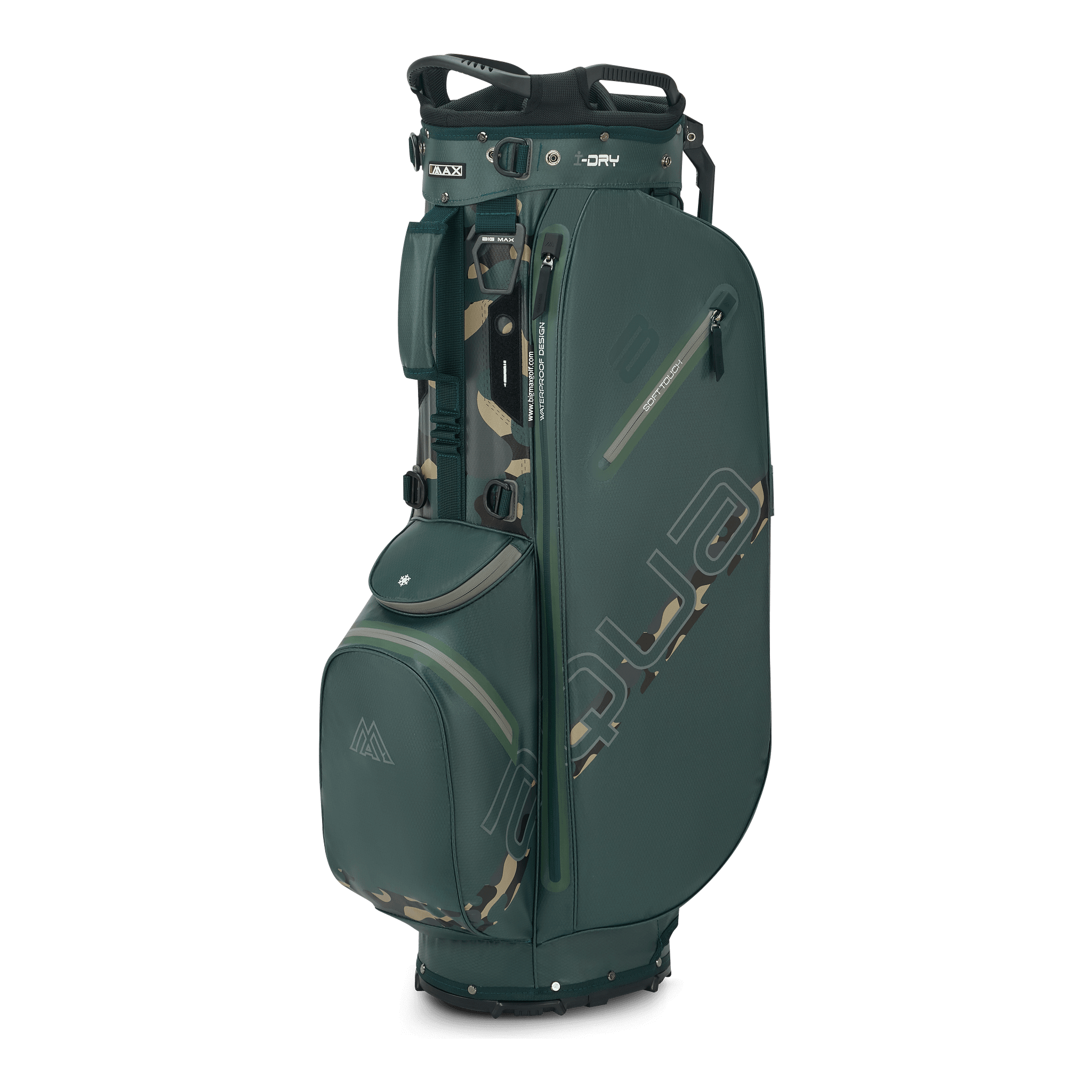 Big Max Aqua Eight H Stand Golf Bag - Forest Green / Green Camo