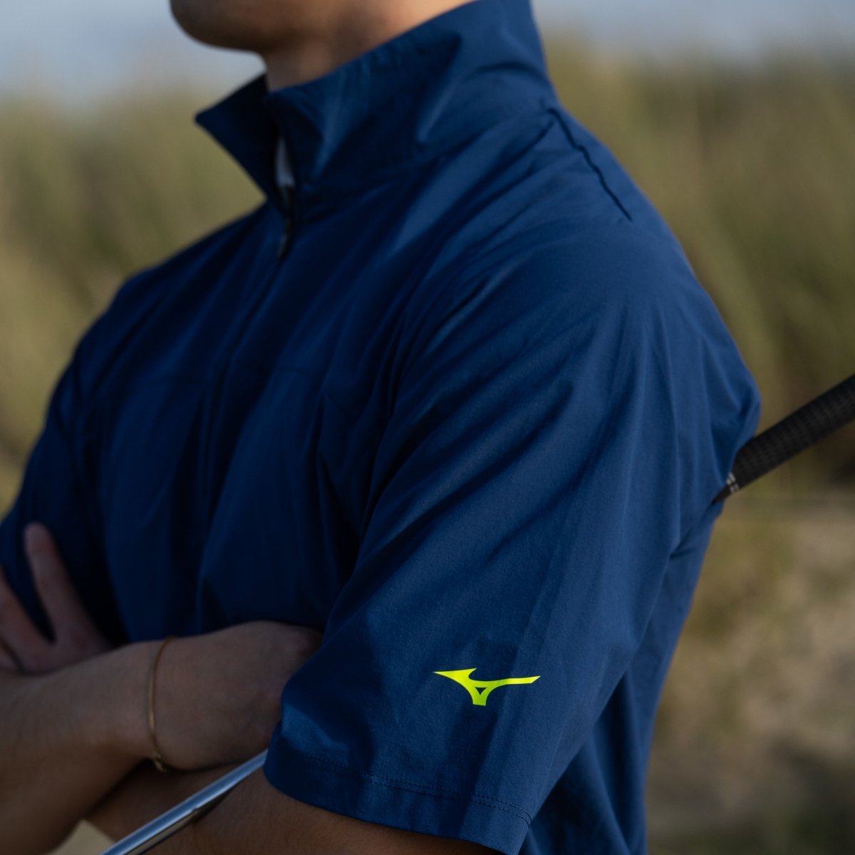 Mizuno Motion Light Half Zip Wind Golf Top - Estate Blue - Mizuno