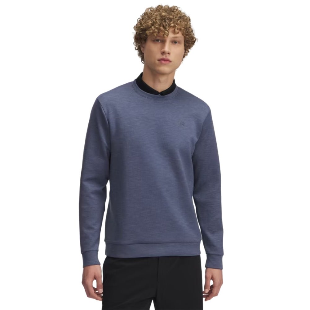 Under Armour Drive Men's Golf Crew Neck Jumper - Downpour Grey / Gravel - Under Armour