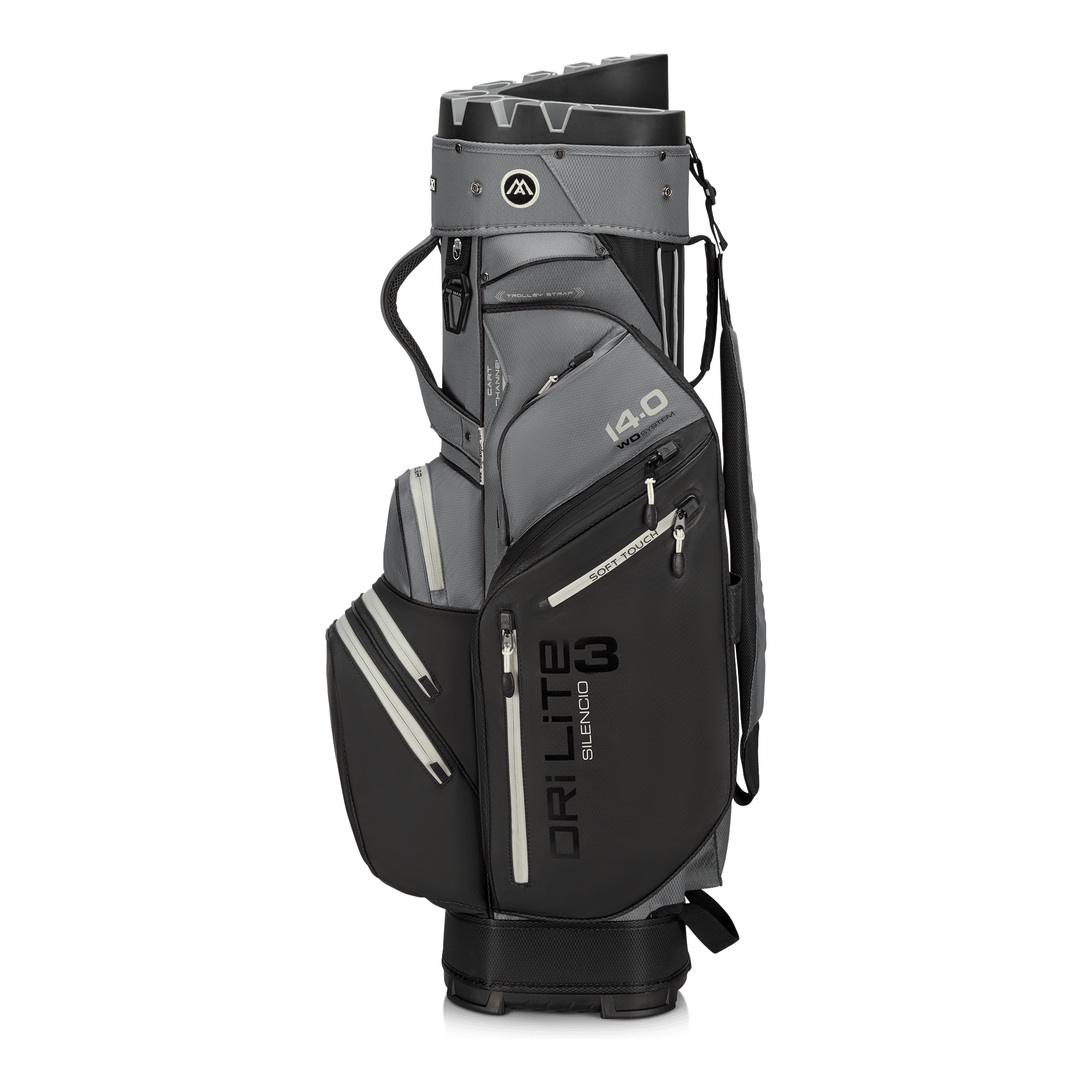 Big Max Dri Lite Silencio 3 Organiser Golf Cart Bag - Black / Grey