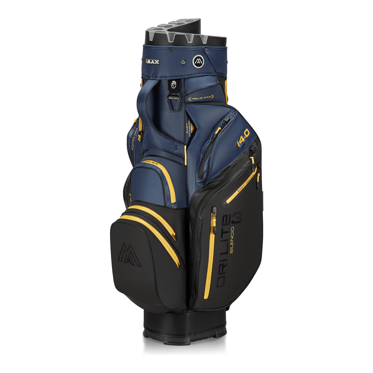 Big Max Dri Lite Silencio 3 Organiser Golf Cart Bag - Black / Navy / Corn