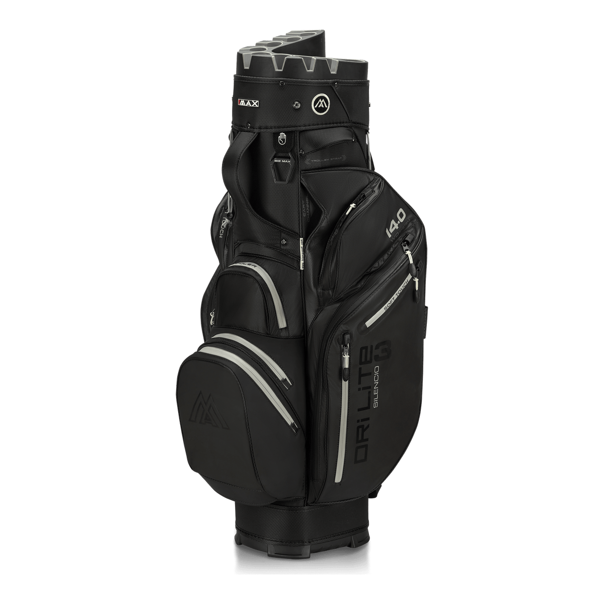 Big Max Dri Lite Silencio 3 Organiser Golf Cart Bag - Black