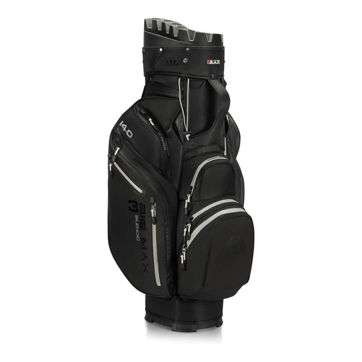 Big Max Dri Lite Silencio 3 Organiser Golf Cart Bag - Black