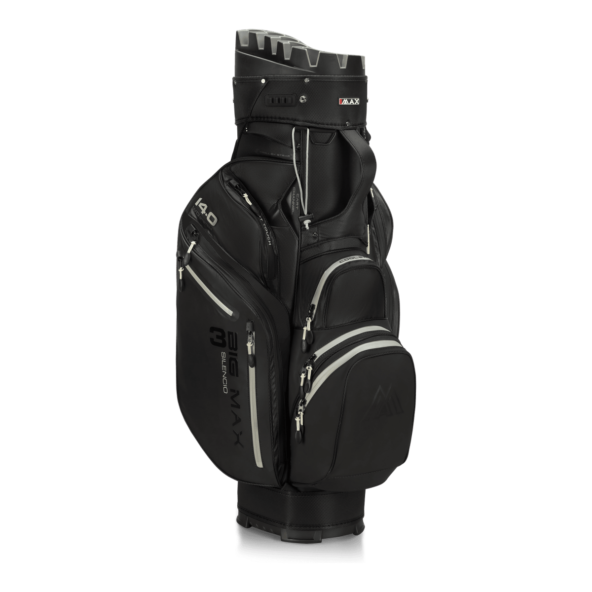 Big Max Dri Lite Silencio 3 Organiser Golf Cart Bag - Black - Big Max