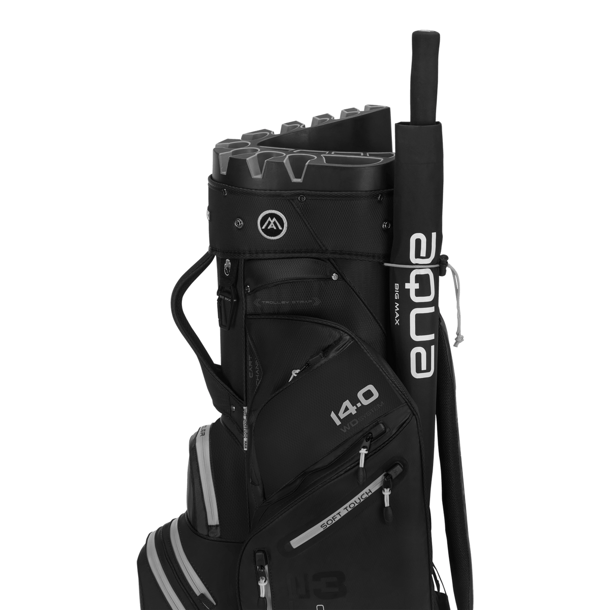 Big Max Dri Lite Silencio 3 Organiser Golf Cart Bag - Black