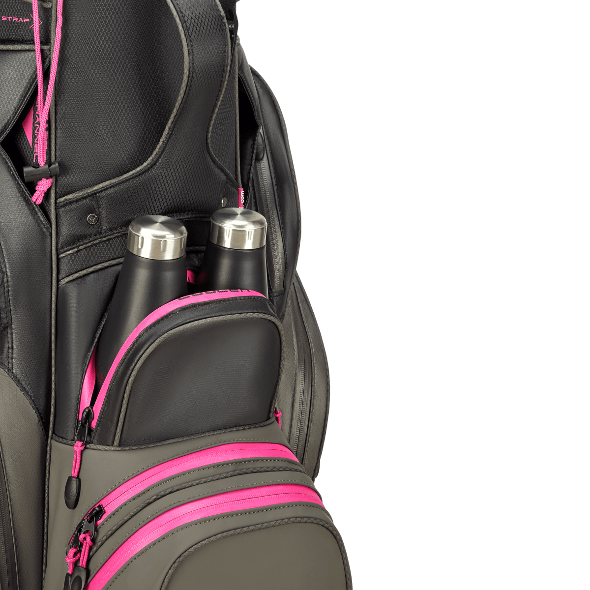 Big Max Dri Lite Silencio 3 Organiser Golf Cart Bag - Charcoal / Black / Fuchsia - Big Max