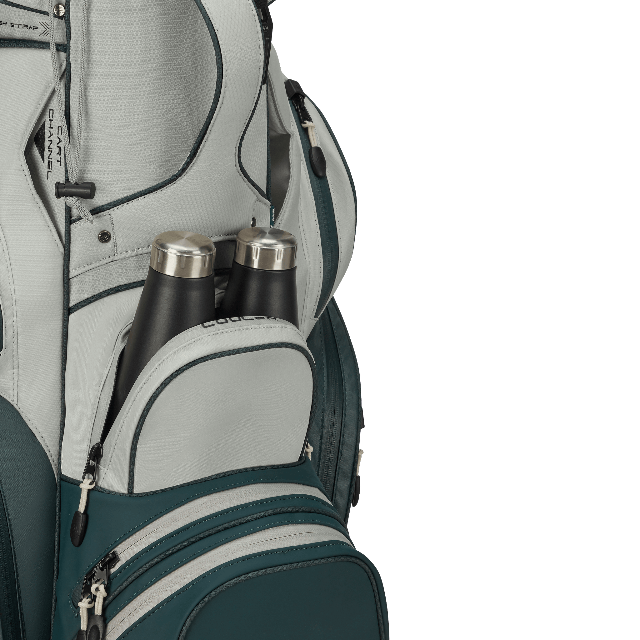 Big Max Dri Lite Silencio 3 Organiser Golf Cart Bag - Forest Green / Off White