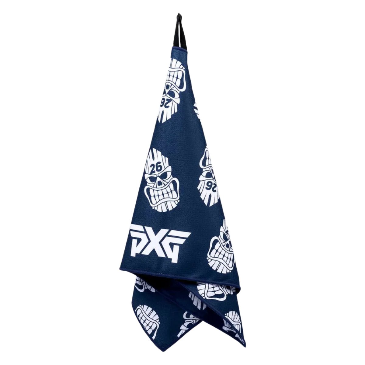 PXG Darkness Tiki Skull Players Towel - Navy/ White - PXG