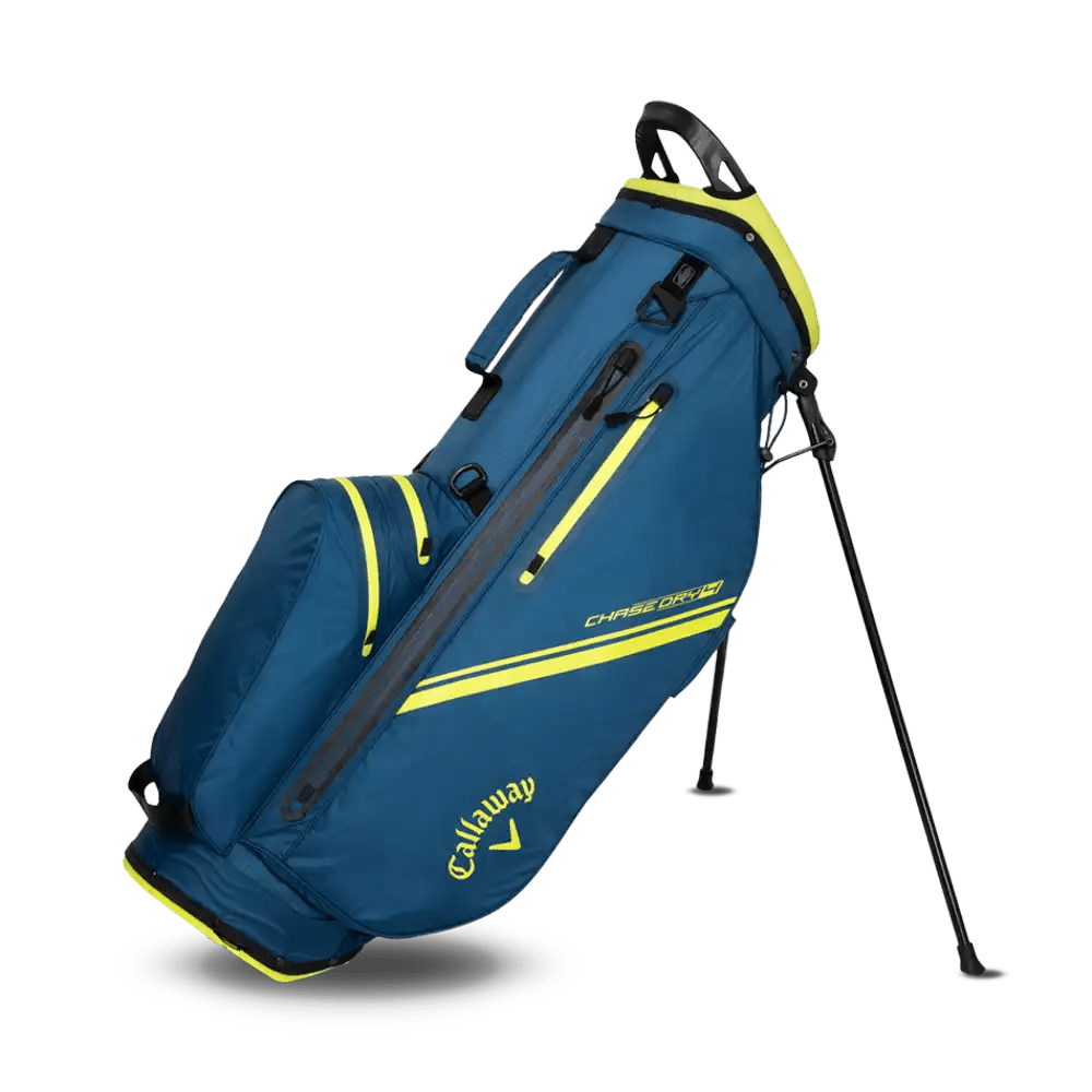 Callaway Chase Dry 14 Stand Bag 25 - Navy/Florescent Yellow - Callaway