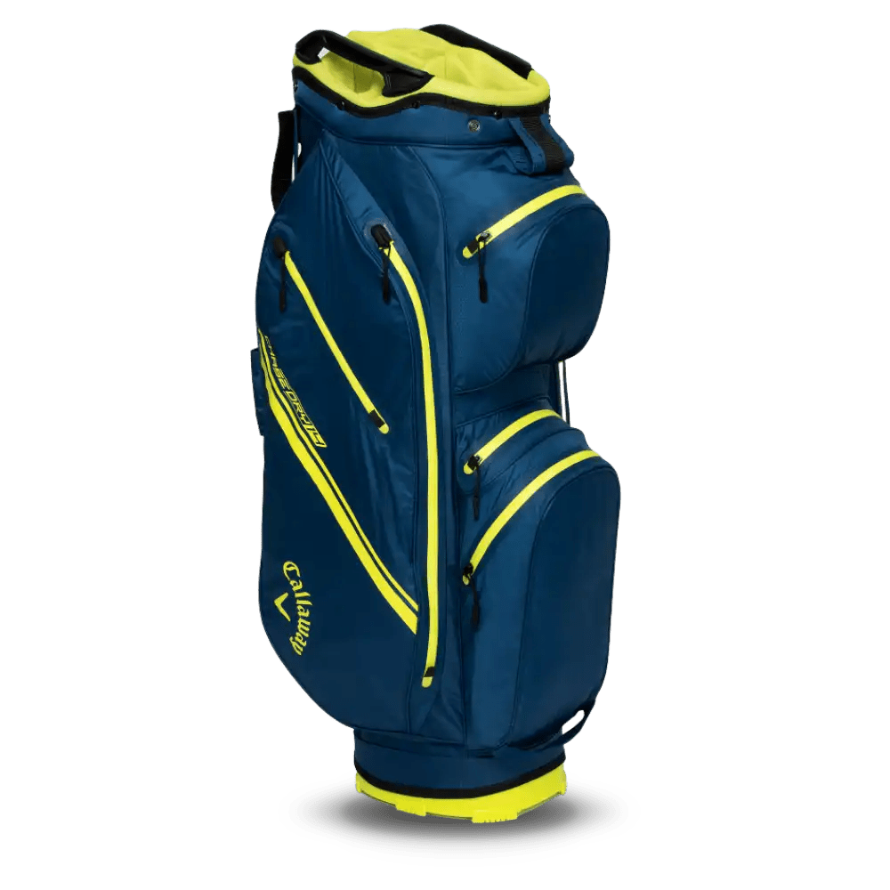 Callaway Chase Dry 14 Cart Bag 25 - Navy/Florescent Yellow - Callaway
