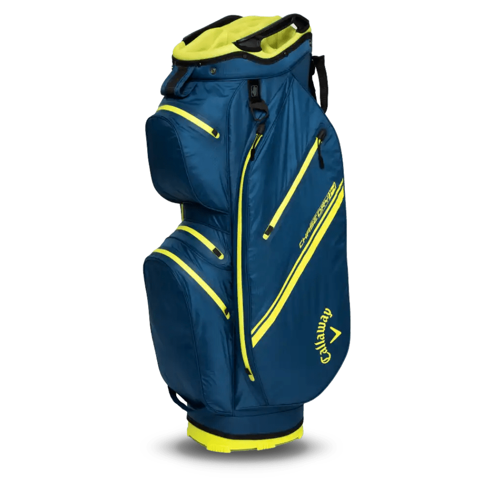 Callaway Chase Dry 14 Cart Bag 25 - Navy/Florescent Yellow - Callaway