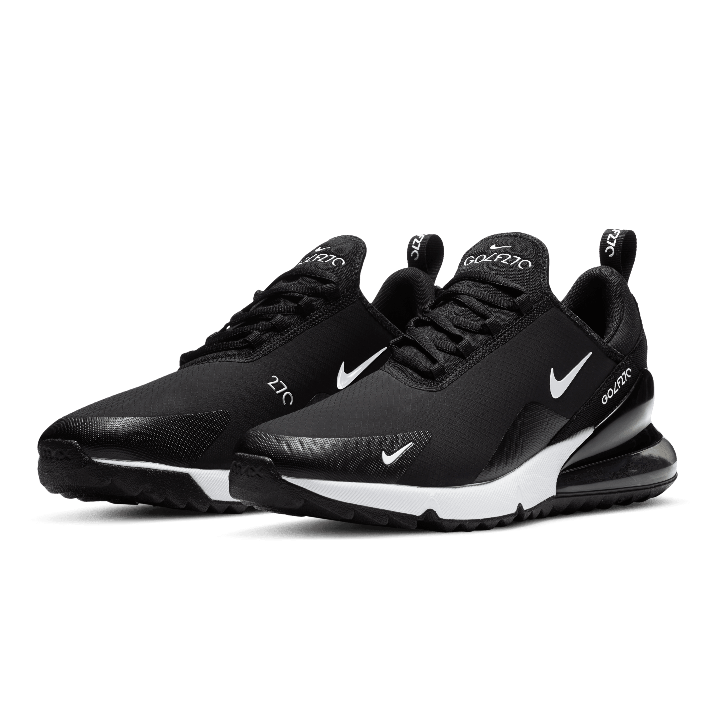 Nike Air Max 270G Spikeless Golf Shoes - Black/White/Hot Punch