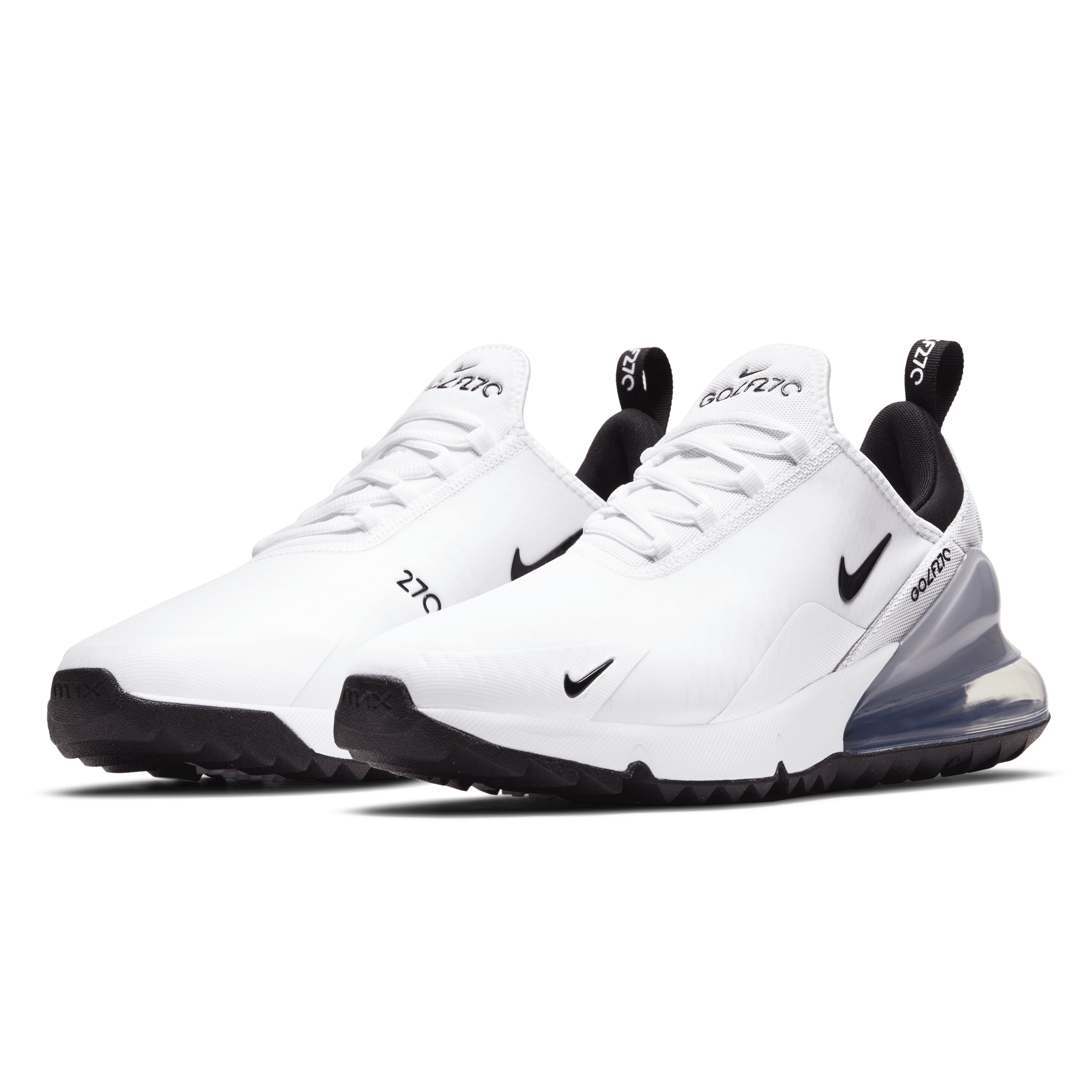 Nike Air Max 270G Spikeless Golf Shoes - White/Black/Pure Platinum