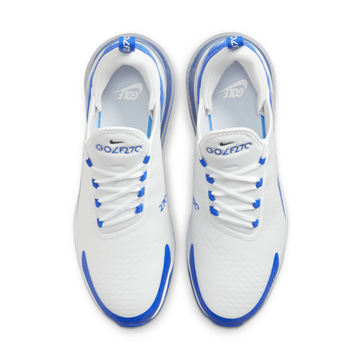 Nike Air Max 270G Spikeless Golf Shoes - White / Black - Racer Blue - Pure Platinum - Nike Golf