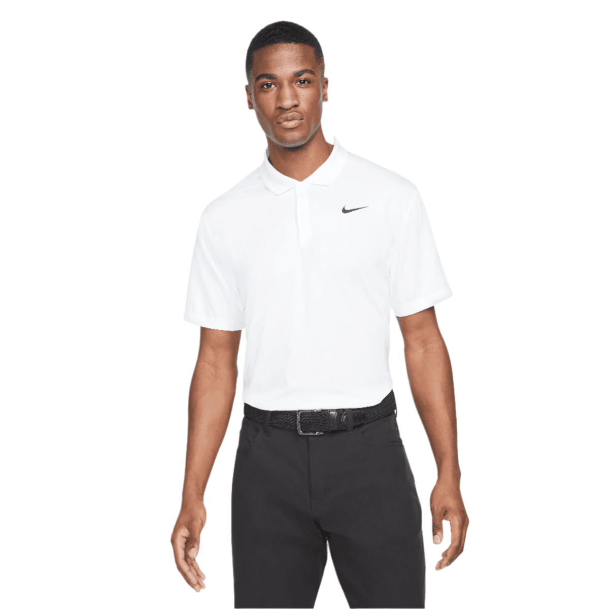 Nike DF Victory Solid Polo - White / Black - Nike Golf