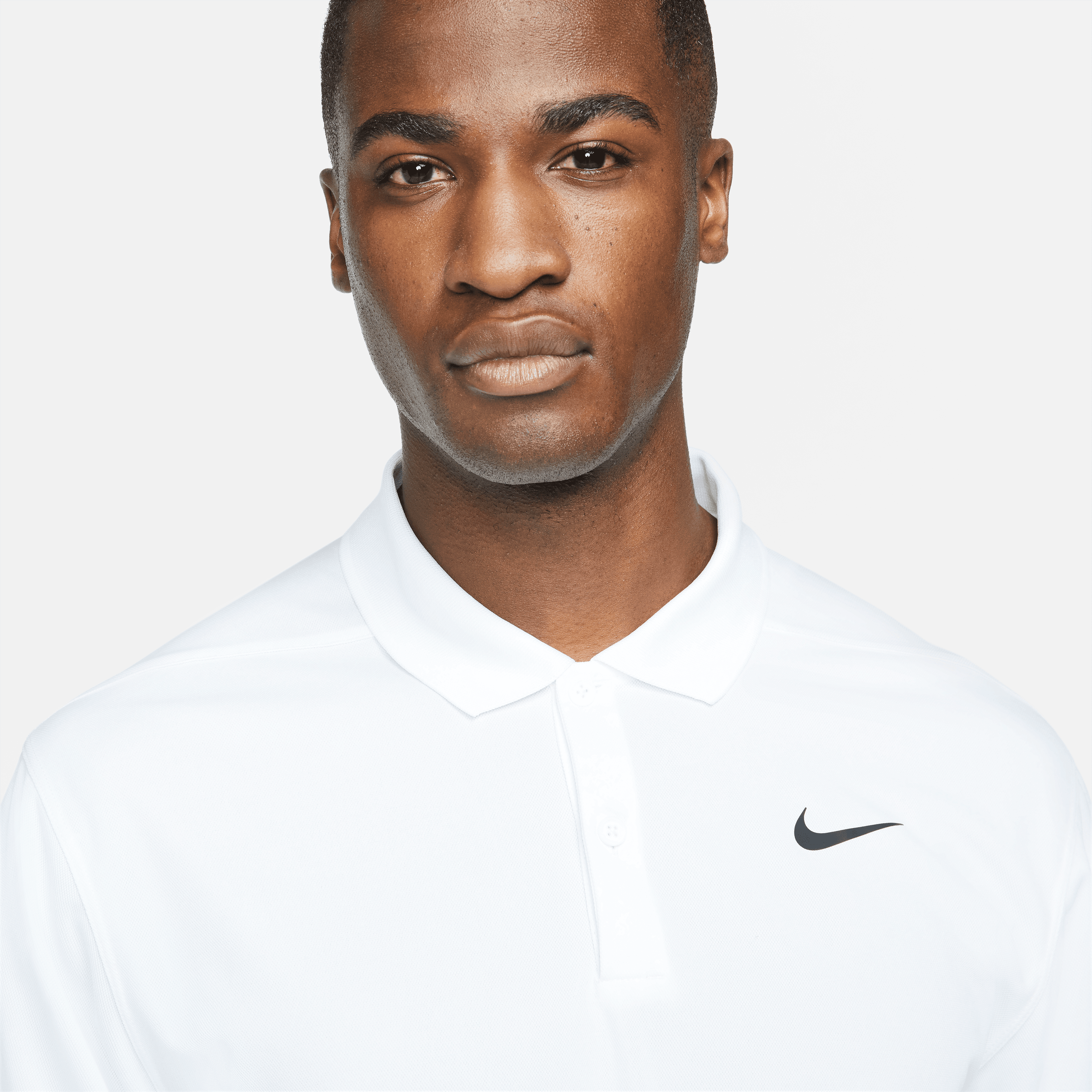 Nike DF Victory Solid Polo - White / Black