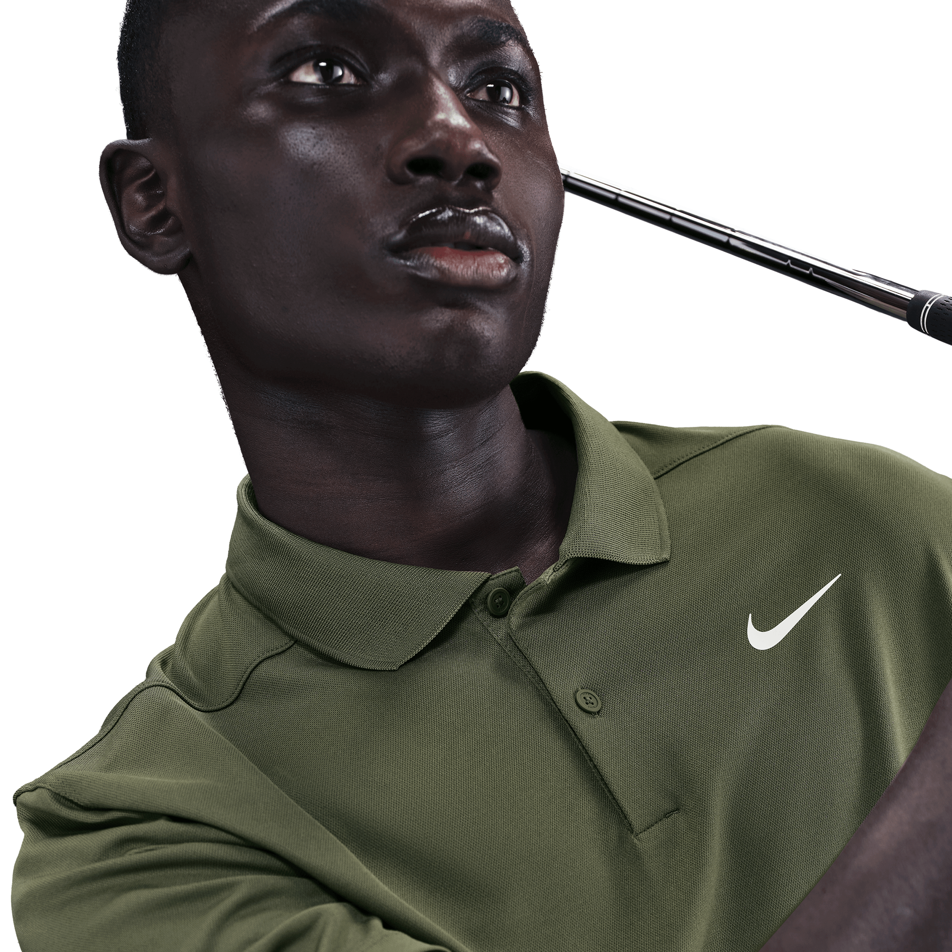 Nike DF Victory Solid Polo - Medium Olive / Pale Ivory