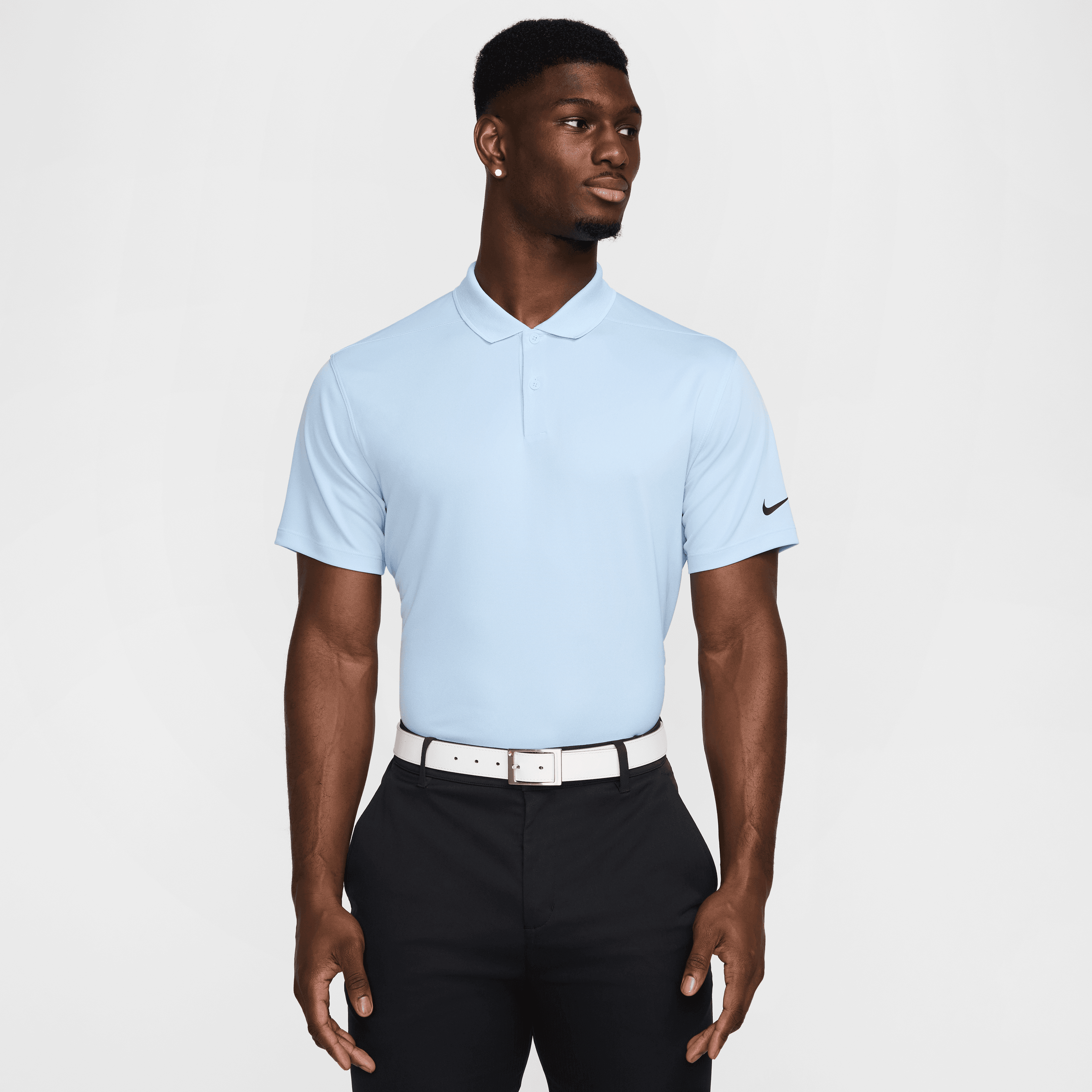 Nike Dri-Fit Victory Solid Polo - Psychic Blue (Logo Sleeve)