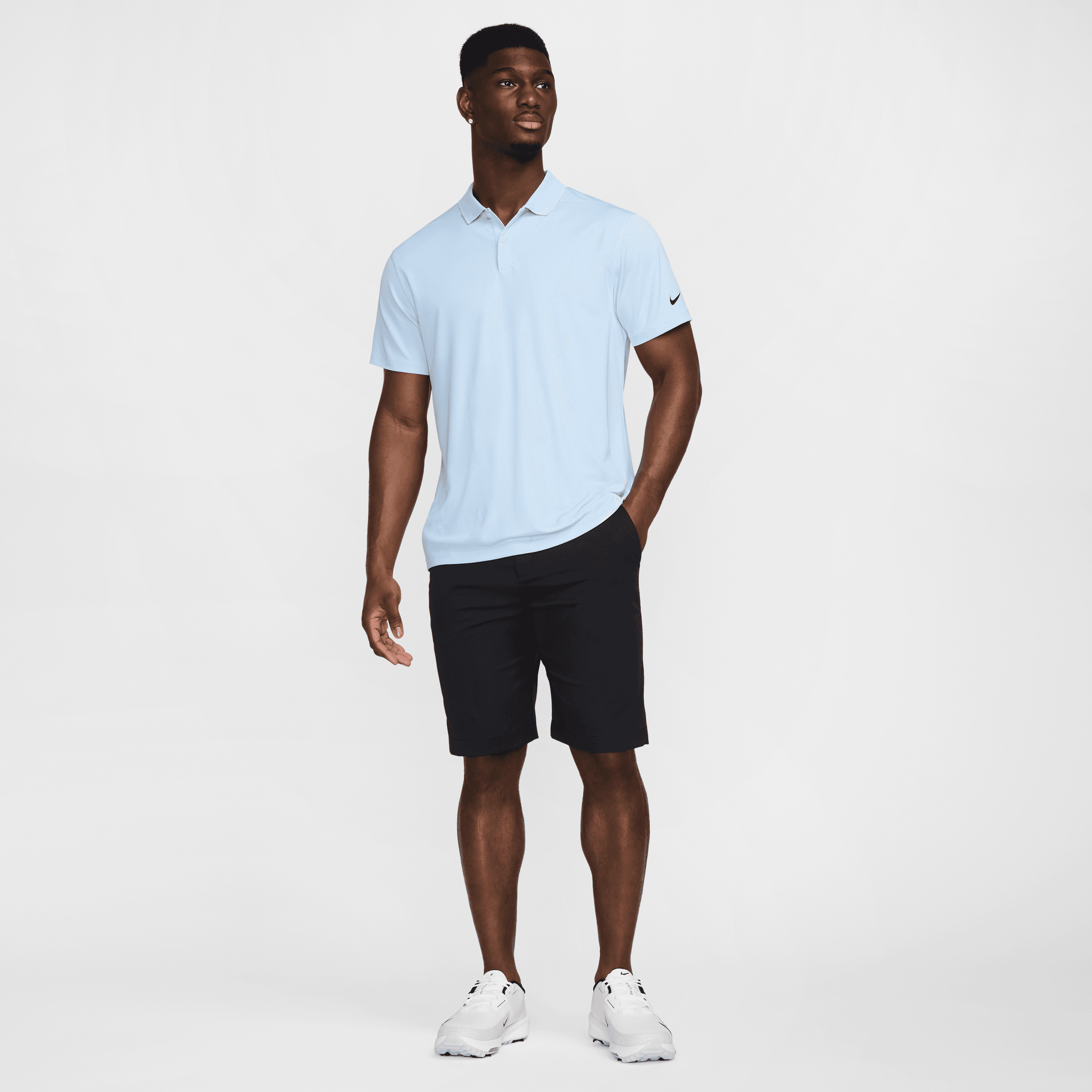 Nike Dri-Fit Victory Solid Polo - Psychic Blue (Logo Sleeve)