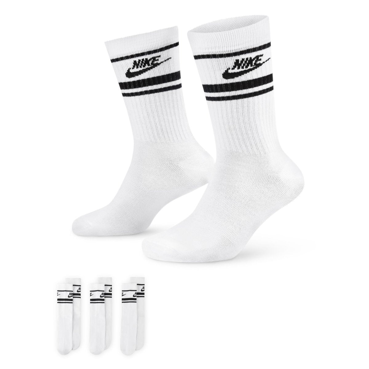 Nike Everyday Essential Golf Socks - White / Black / Black - Nike Golf